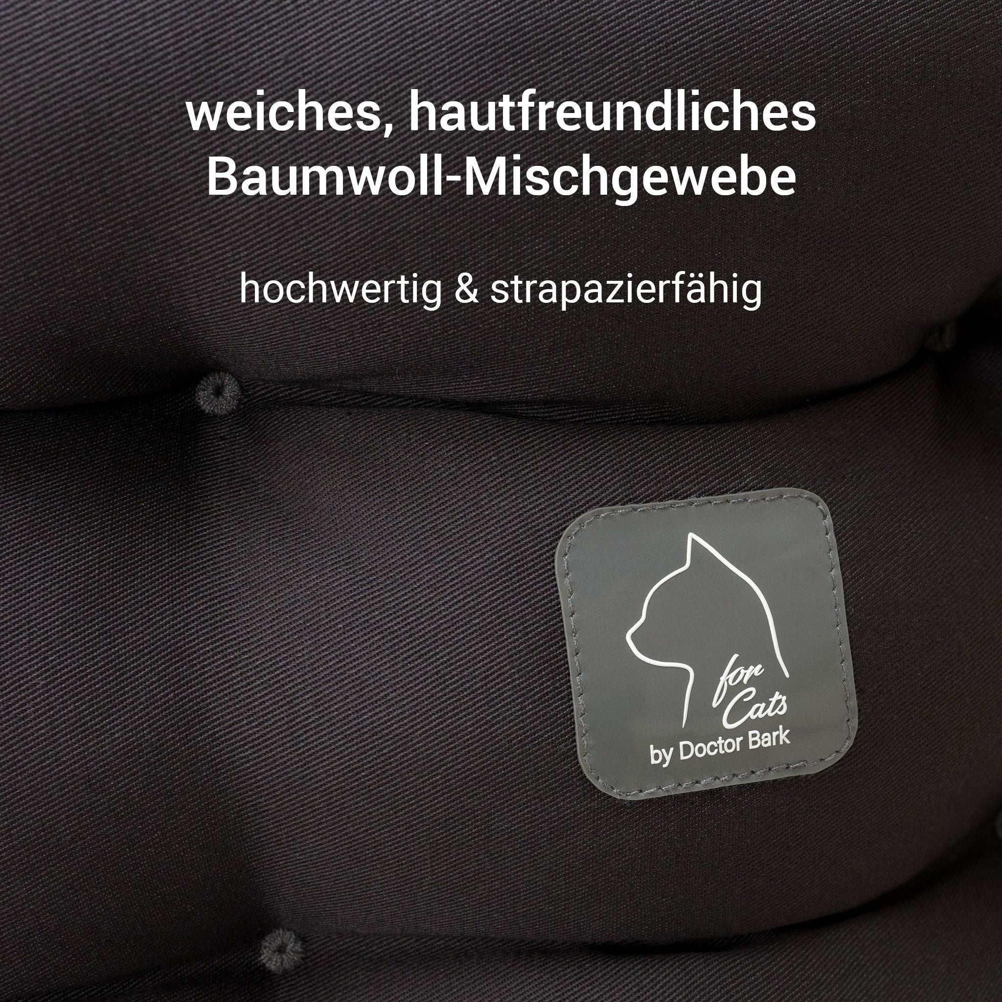 4cats by Doctor Bark Katzenbett Deluxe für Kater – Katerbett, waschbar bis 95 °C, Made in Germany | Der Rückzugsort, den dein Kater wirklich braucht - Woofshack