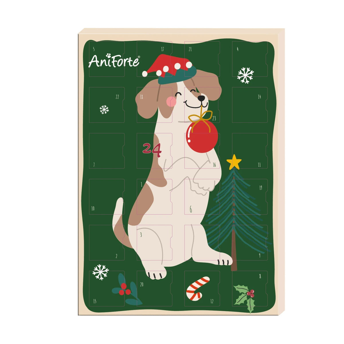 AniForte Adventskalender für Hunde 2026 - Festliche Genussmomente mit neun leckeren Snack-Sorten, schonend gebackenen Funktionssnacks und knusprigen Kokos Sticks - Woofshack
