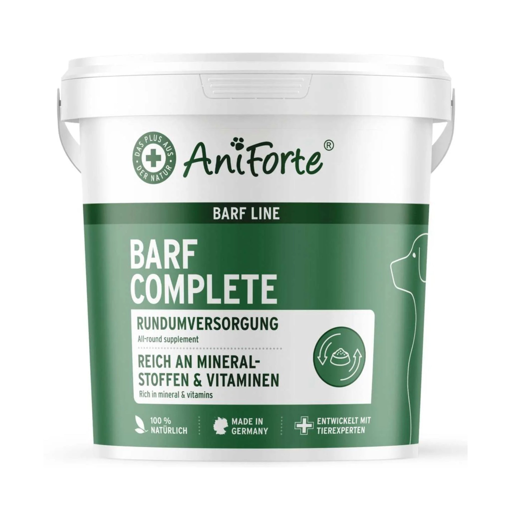 AniForte BARF Complete für Hunde – Natürliche Vitalstoffe für artgerechte Rohfütterung, Mineralien & Spurenelemente zur optimalen Nährstoffversorgung - Woofshack