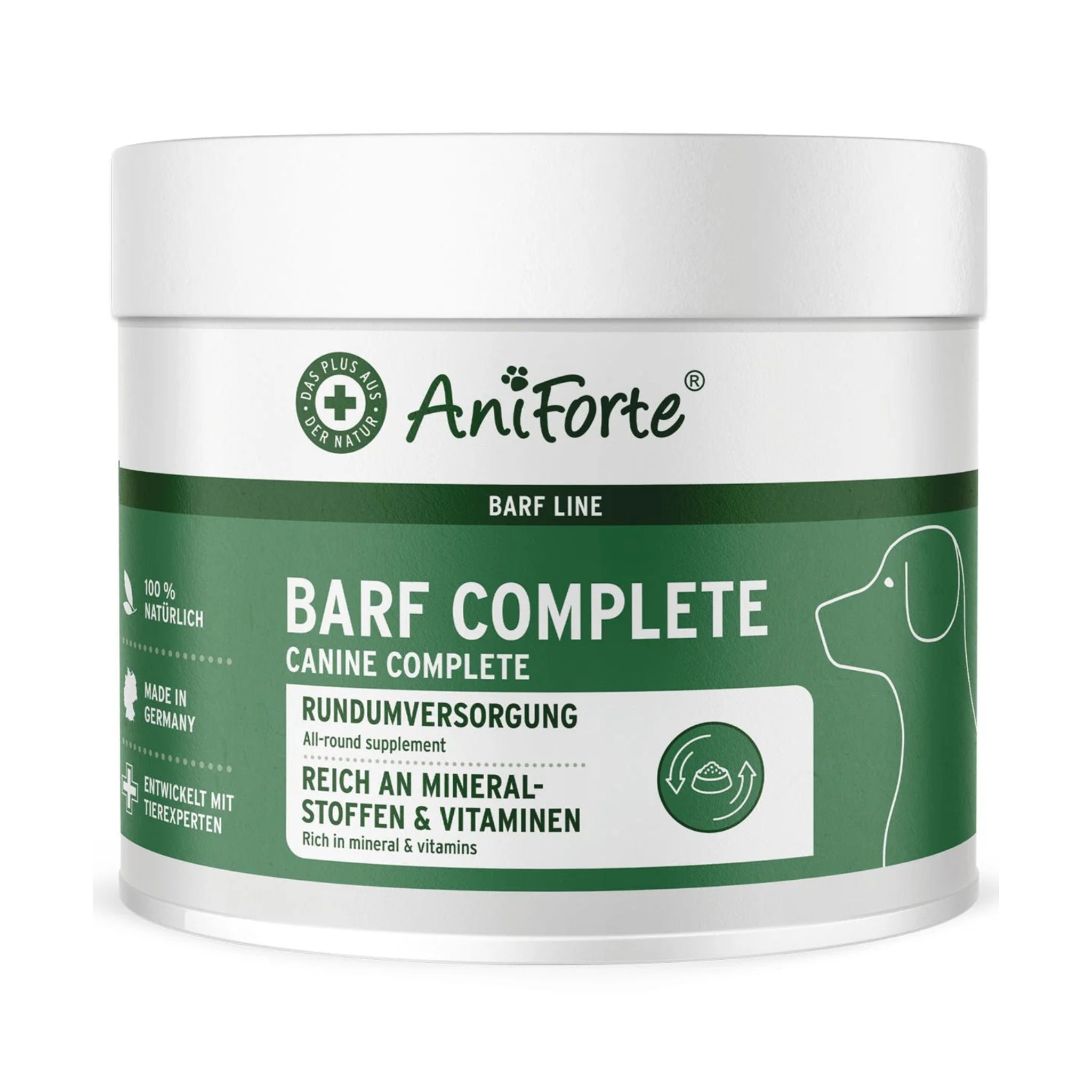 AniForte BARF Complete für Hunde – Natürliche Vitalstoffe für artgerechte Rohfütterung, Mineralien & Spurenelemente zur optimalen Nährstoffversorgung - Woofshack