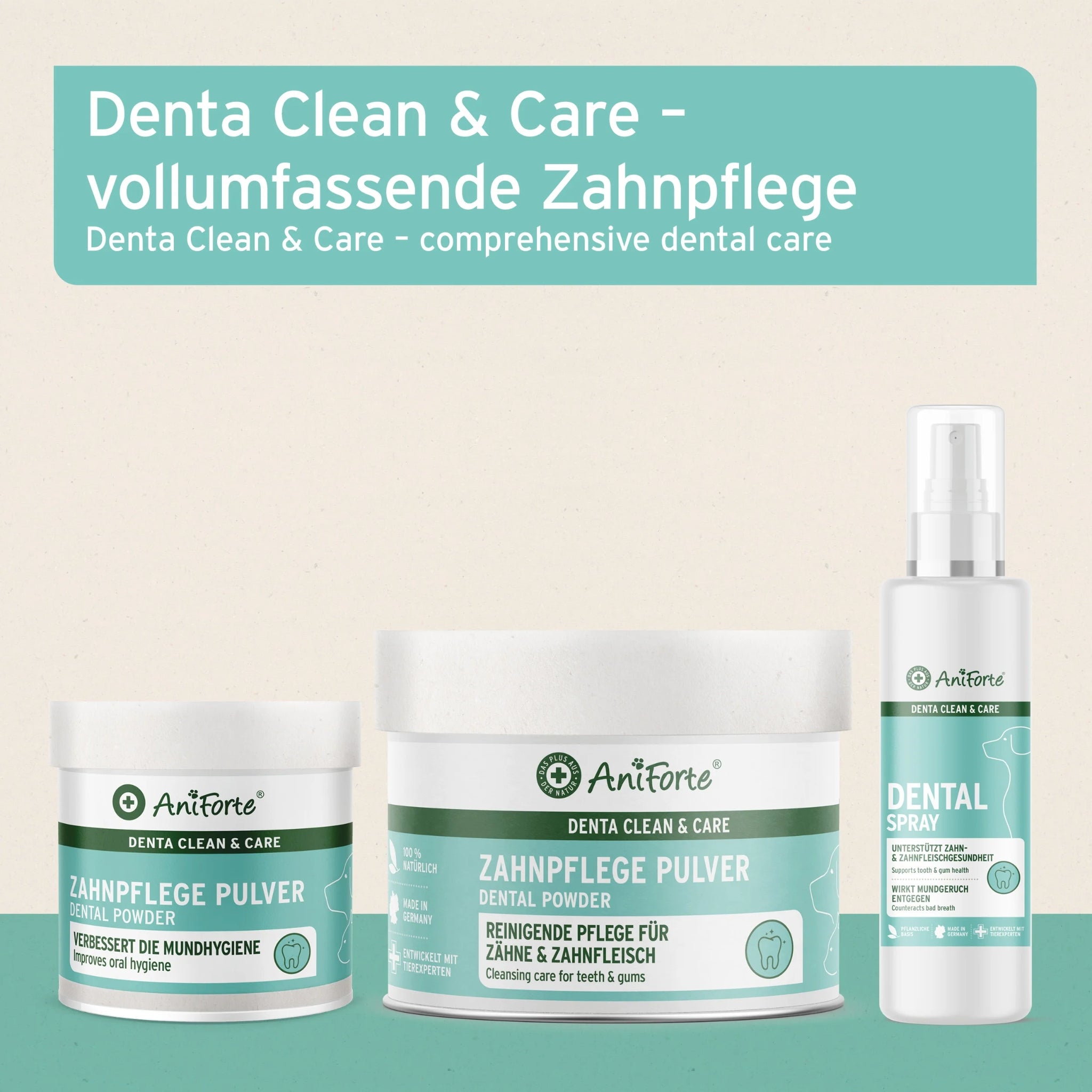 AniForte Denta Clean & Care Fingerpads – Sanfte Zahnpflege für Hunde, Zahnstein vorbeugen, Mundgeruch bekämpfen, frischer Atem