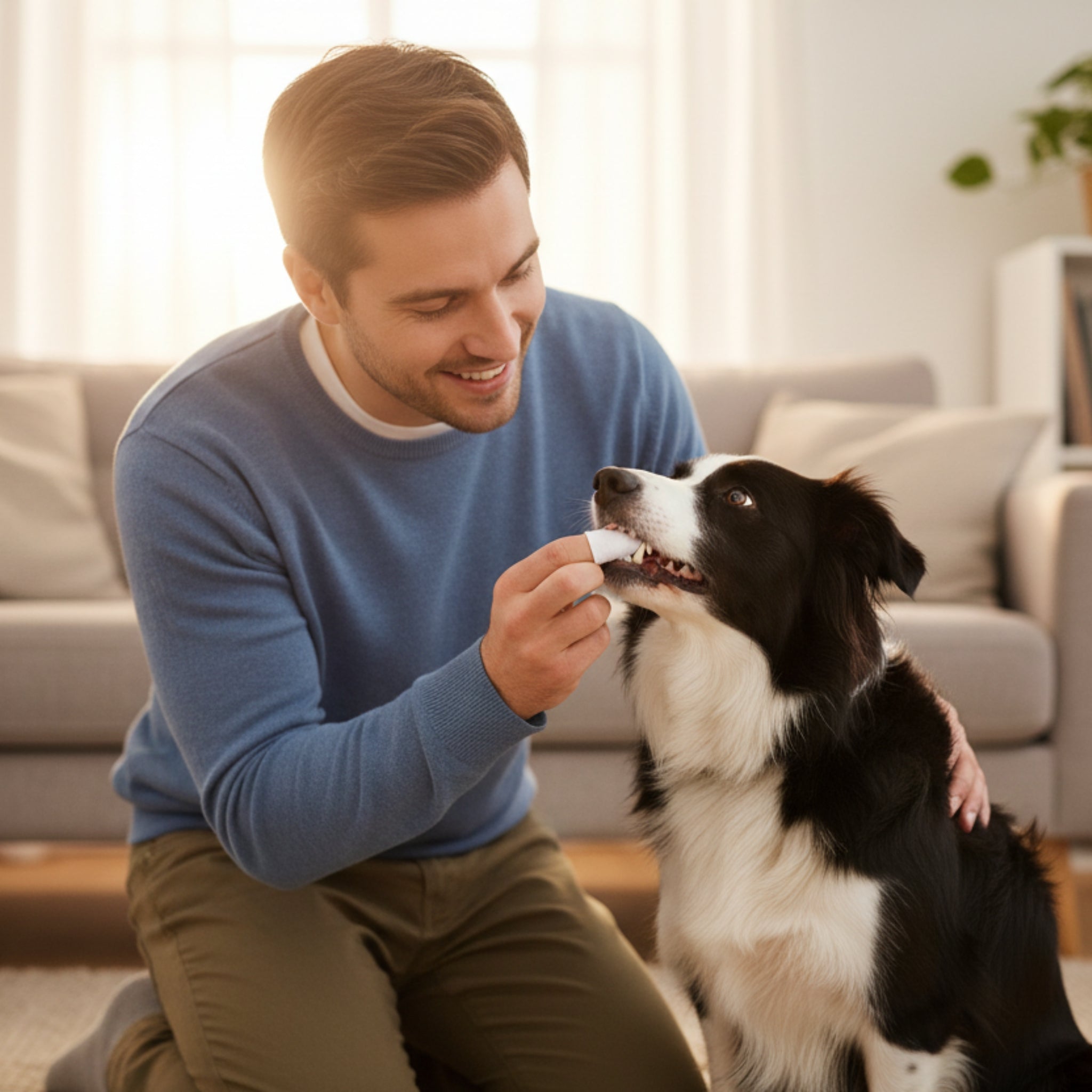 AniForte Denta Clean & Care Fingerpads – Sanfte Zahnpflege für Hunde, Zahnstein vorbeugen, Mundgeruch bekämpfen, frischer Atem
