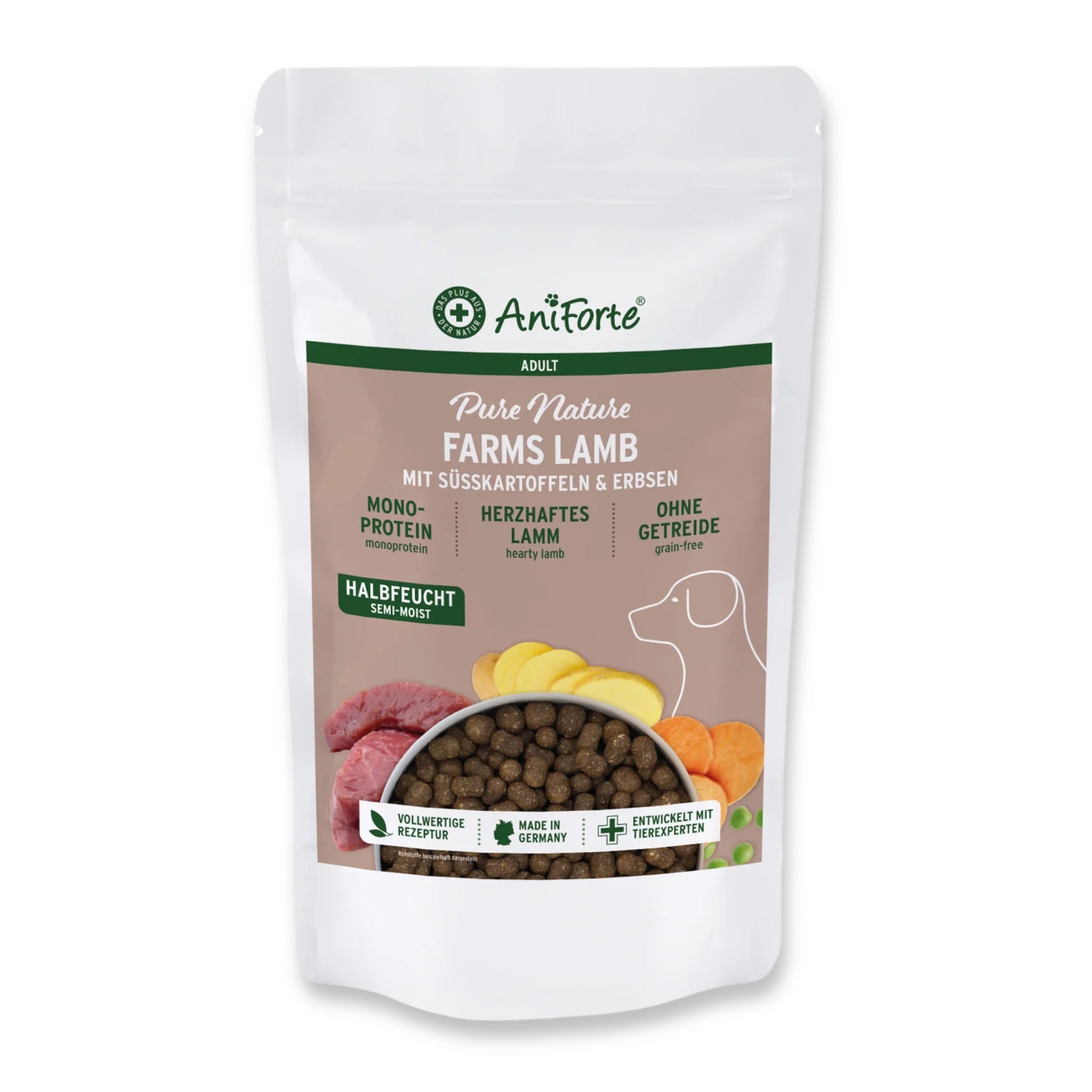 AniForte Farms Lamb – Getreidefreies Lamm Trockenfutter für Hunde mit empfindlicher Verdauung - Woofshack