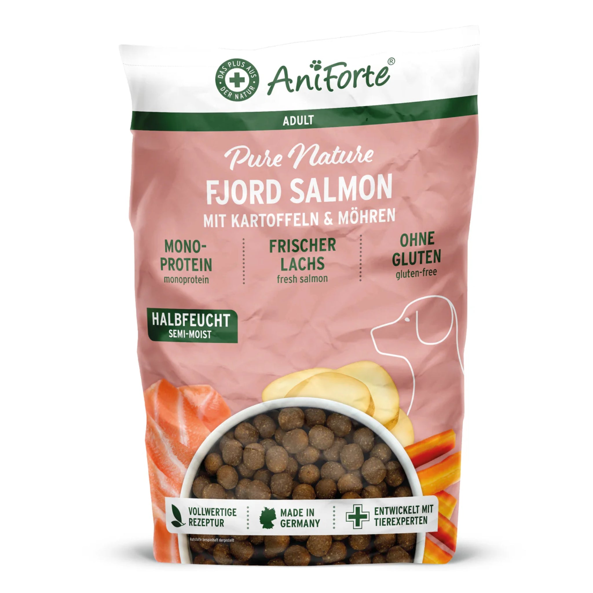 AniForte Fjord Salmon Premium Lachs Trockenfutter – Kaltgepresst & Hochverdaulich für Hunde - Woofshack