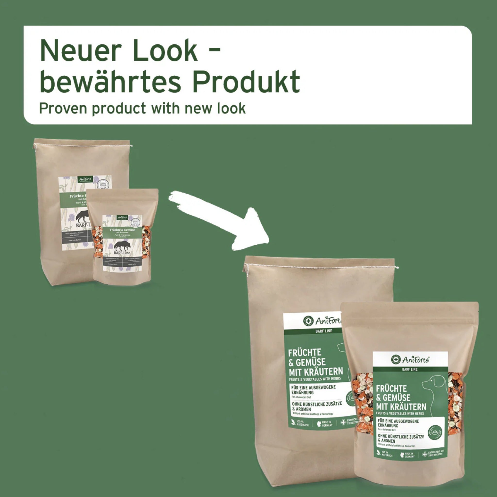 AniForte Früchte & Gemüse mit Kräutern, Flocken für Hunde - Woofshack