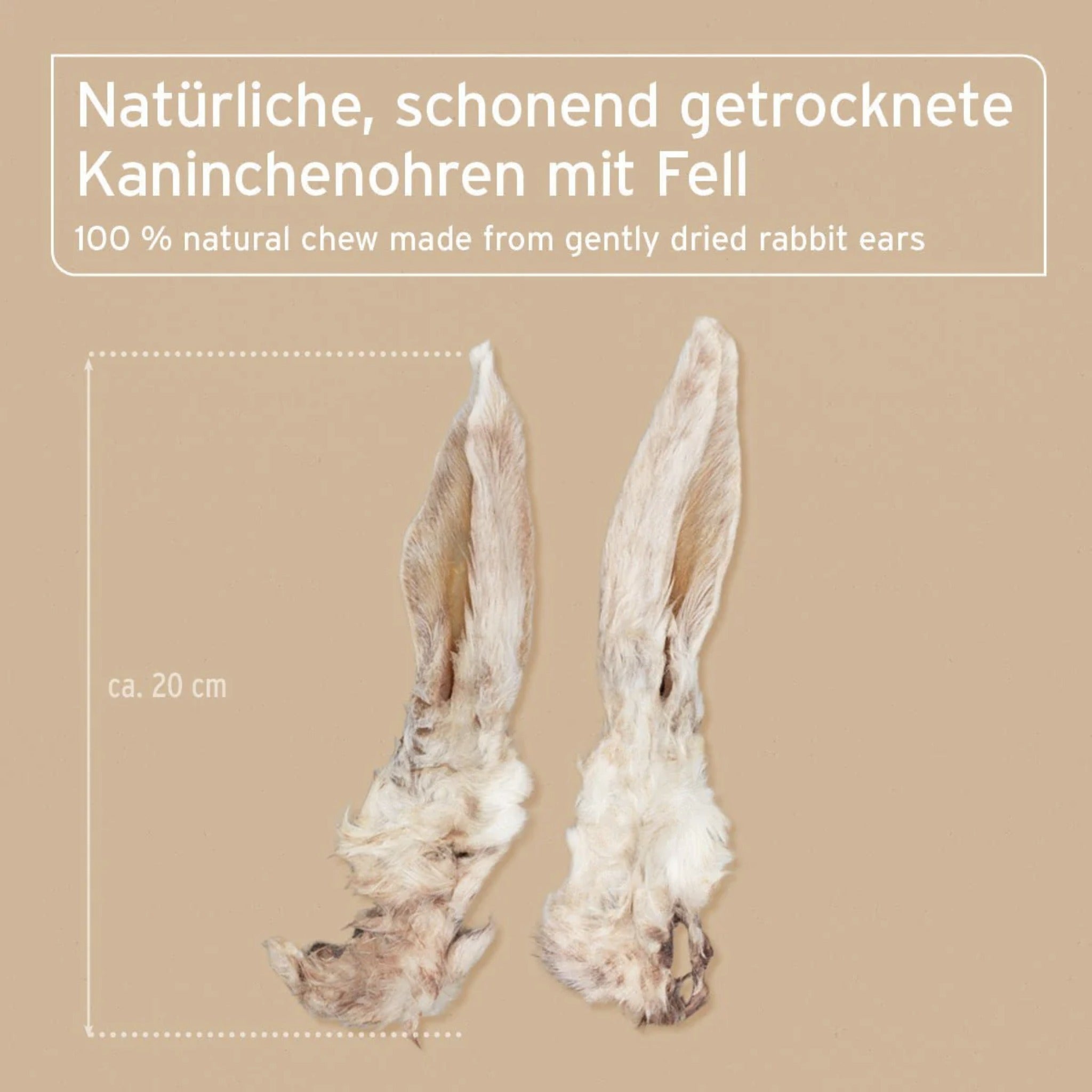 AniForte Kaninchenohren mit Fell, Hundesnack - Woofshack