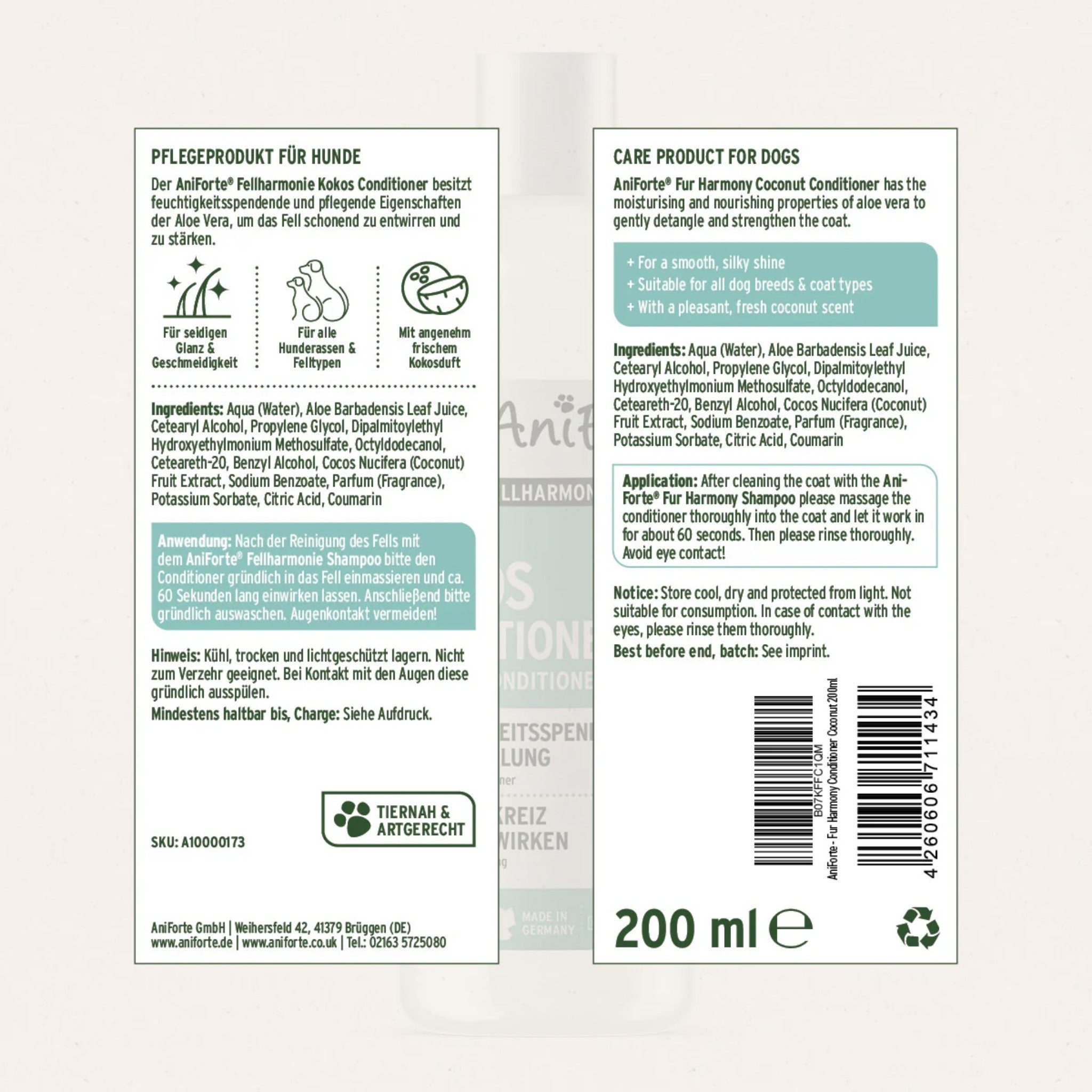 AniForte Kokos Conditioner für Hunde - Woofshack