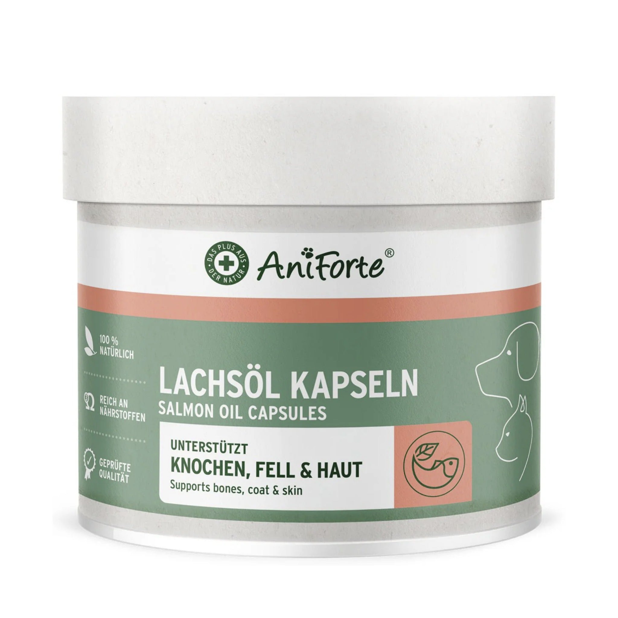 AniForte Lachsöl Kapseln für Hunde – Omega-3 für glänzendes Fell, gesunde Haut & starke Gelenke