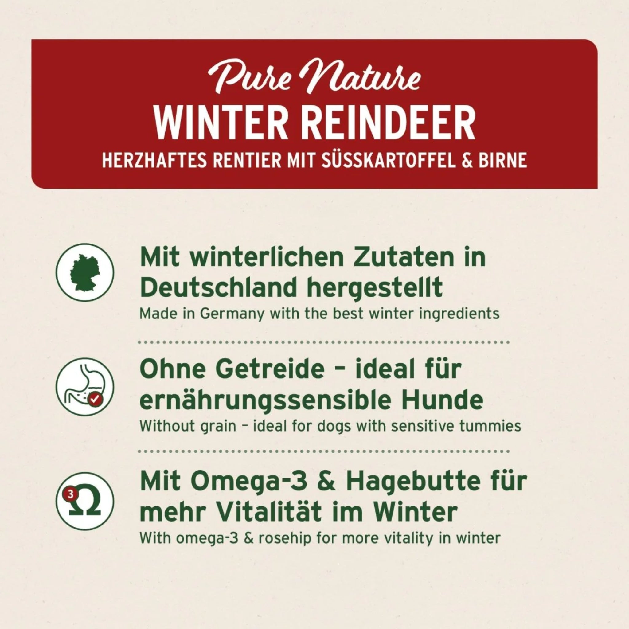 AniForte Pure Nature Winter Reindeer, Hunde Nassfutter - Woofshack