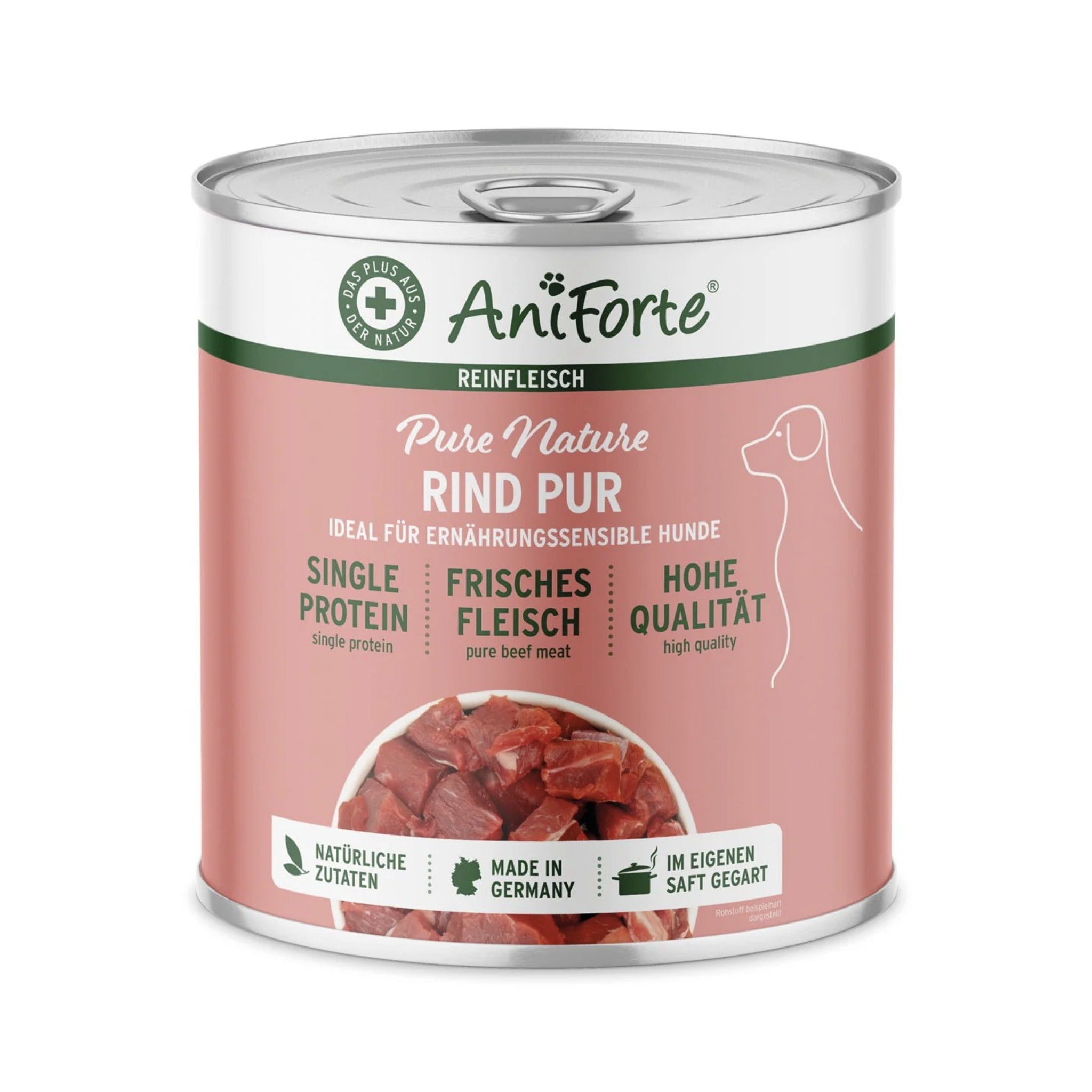 AniForte Rind Pur Nassfutter für sensible Hunde