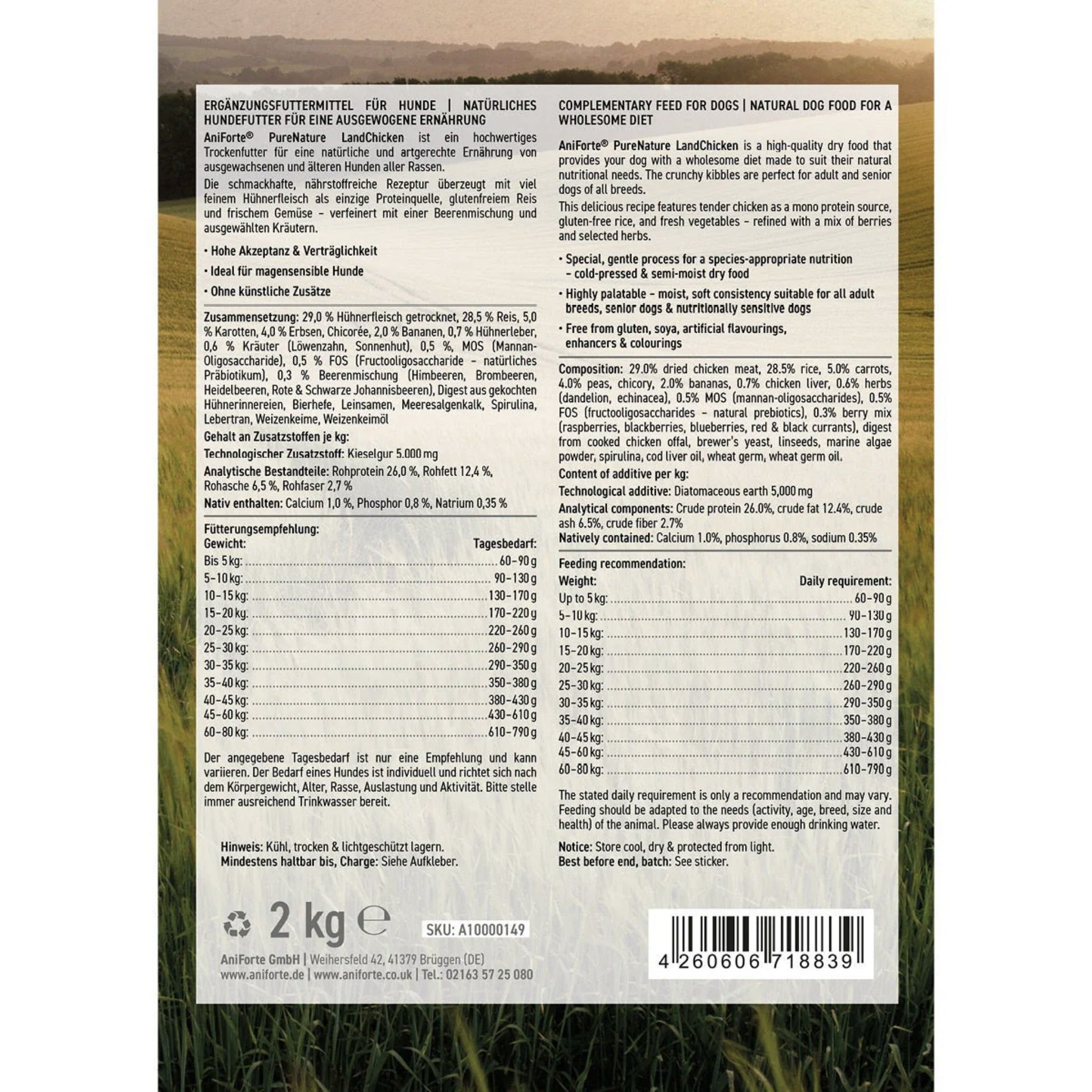 AniForte Trockenfutter Huhn für Hunde - Woofshack