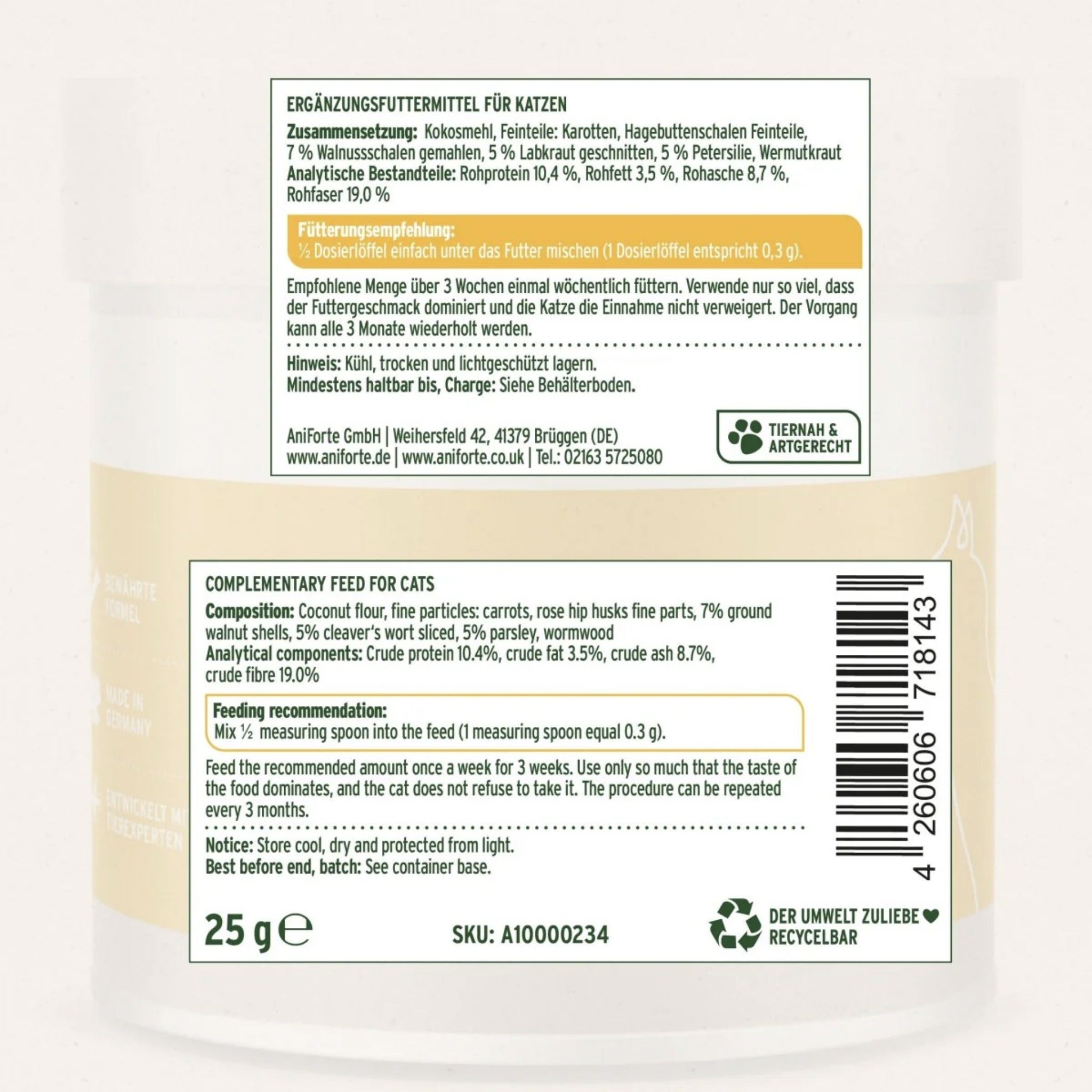 AniForte WermiX Pulver für Katzen - Woofshack