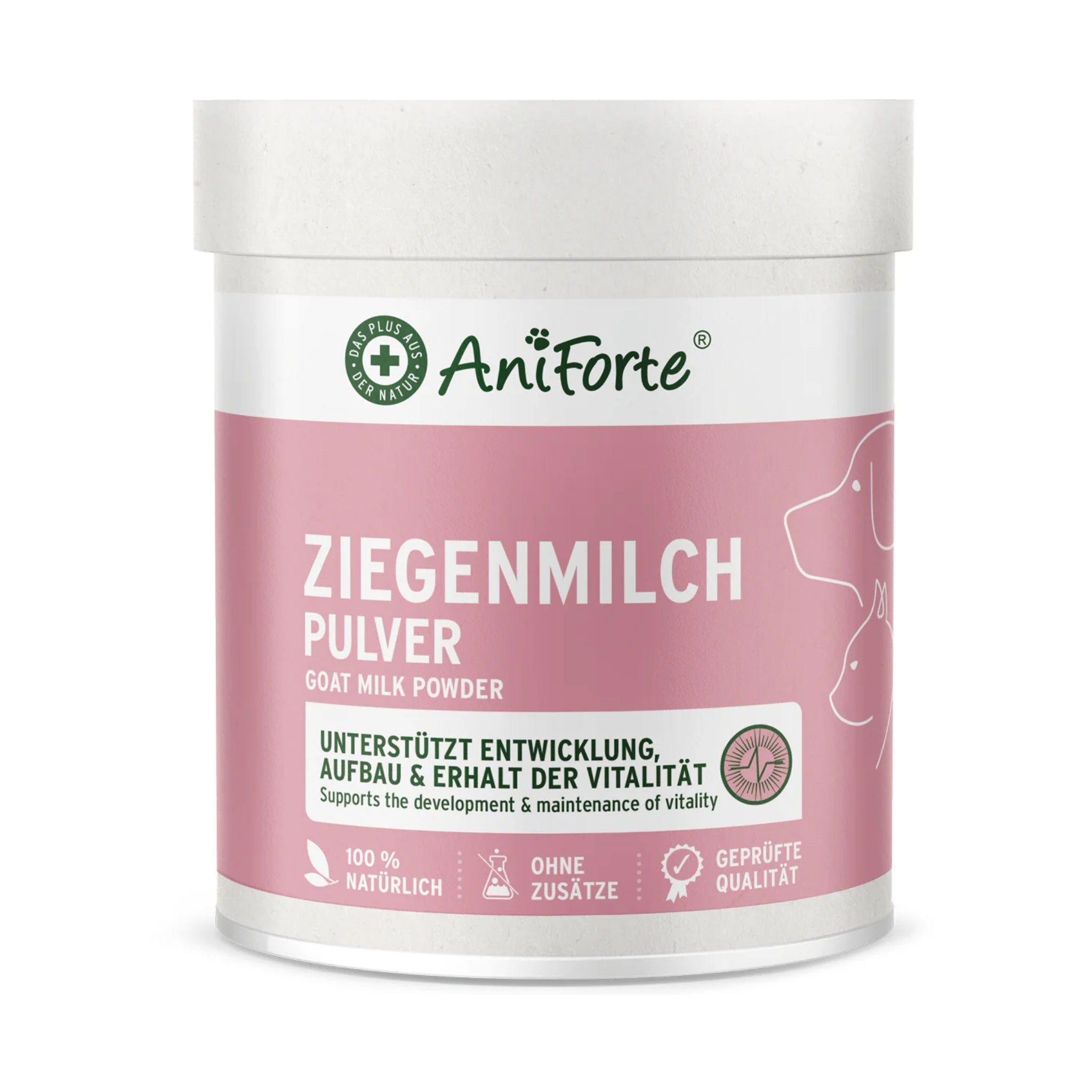 AniForte Ziegenmilch Pulver für Hunde & Katzen - Natürliche Aufzucht & Verdauung - Woofshack