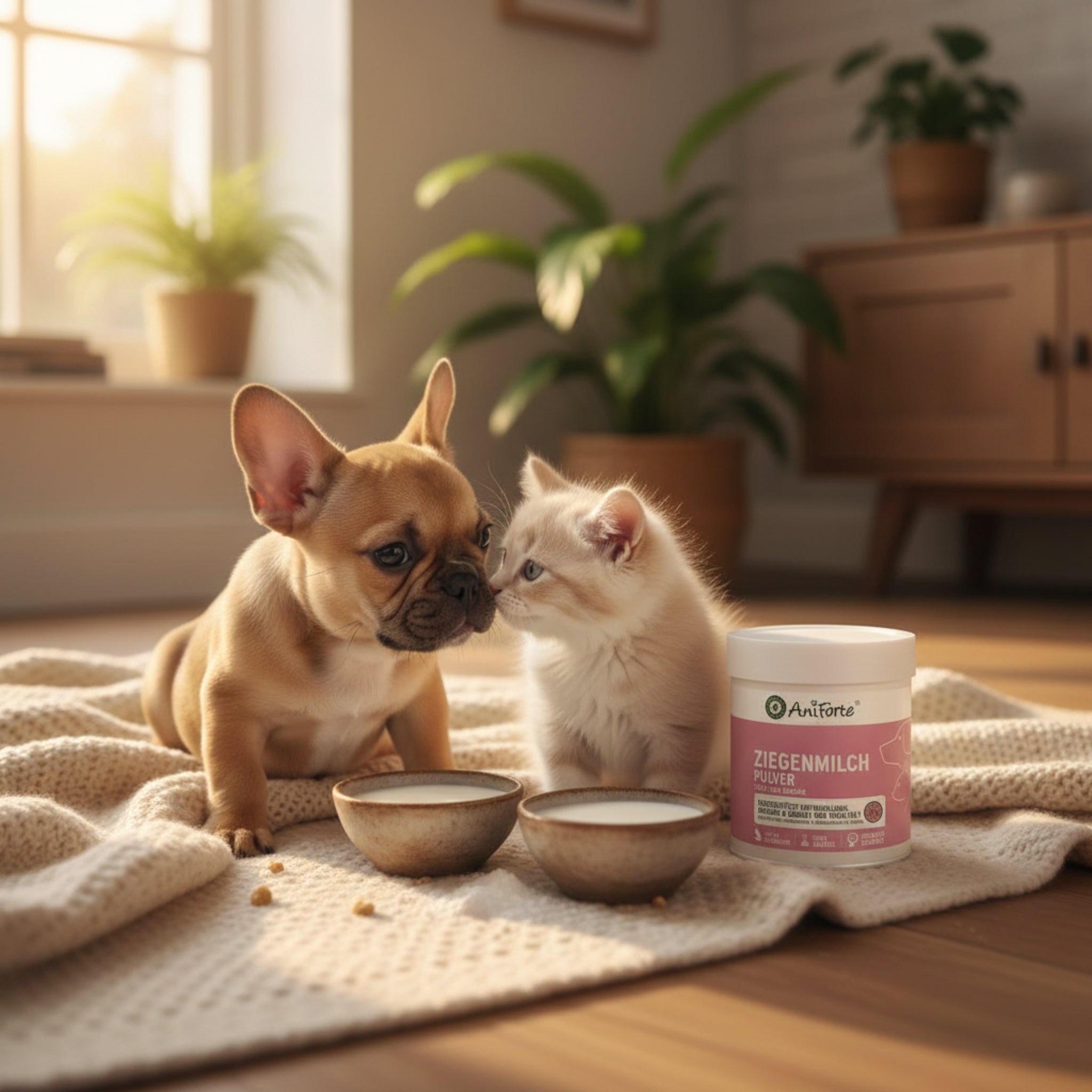 AniForte Ziegenmilch Pulver für Hunde & Katzen - Natürliche Aufzucht & Verdauung - Woofshack