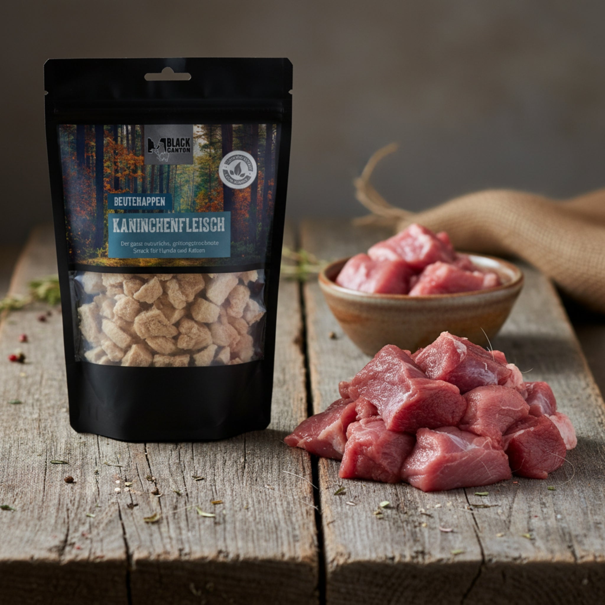 Black Canyon Beutehappen Kaninchenfleisch – Premium Snack für Hunde & Katzen, Natürlich & Proteinreich für Training & Belohnung - Woofshack