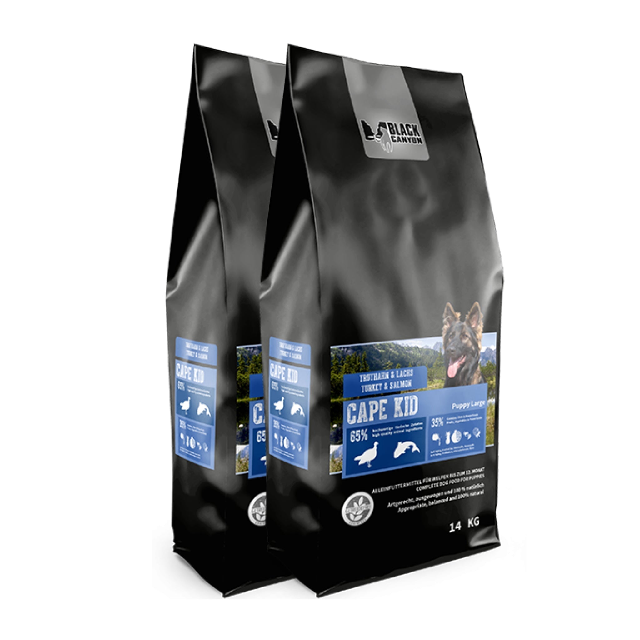 Black Canyon Cape Kid - Puppy Large - Truthahn & Lachs - Woofshack