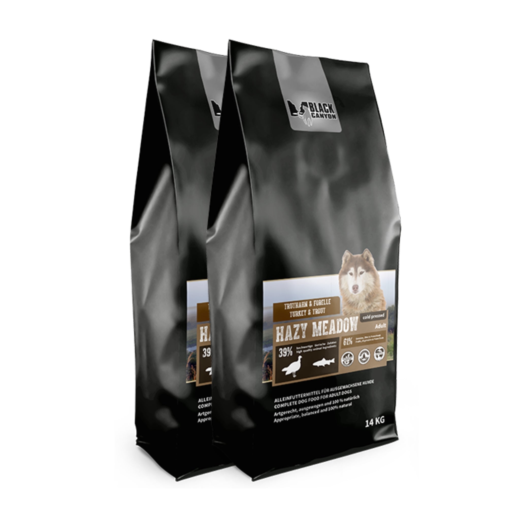 Black Canyon Hazy Meadow Kaltgepresstes Hundefutter – Truthahn & Forelle für sensible Hunde, natürlich & getreidefrei - Woofshack