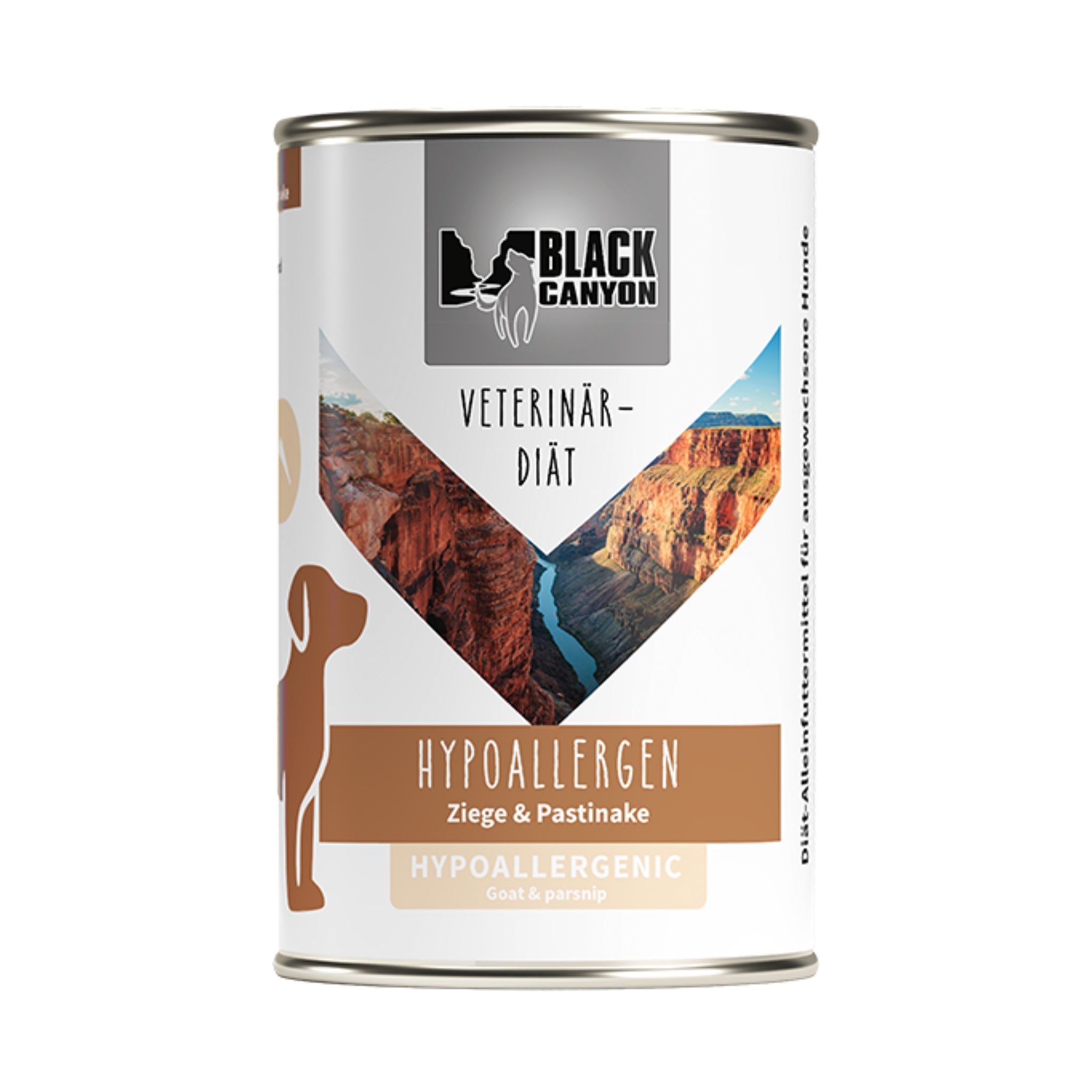 Black Canyon Hypoallergen Ziege – Veterinär-Diät Nassfutter für Hunde mit Allergien, Futtermittelunverträglichkeiten & sensiblem Verdauungssystem | Getreidefrei, Monoprotein - Woofshack