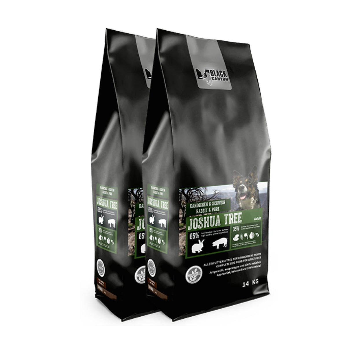 Black Canyon Joshua Tree Hundefutter mit Kaninchen & Schwein – Getreidefreies Premium - Trockenfutter für ernährungssensible Hunde - Woofshack