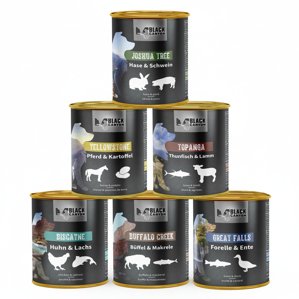 Black Canyon Perfect Match Nassfutter Bundle – Getreidefreies Premium Hundefutter für ausgewogene Ernährung, natürliche Zutaten & höchste Akzeptanz - Woofshack
