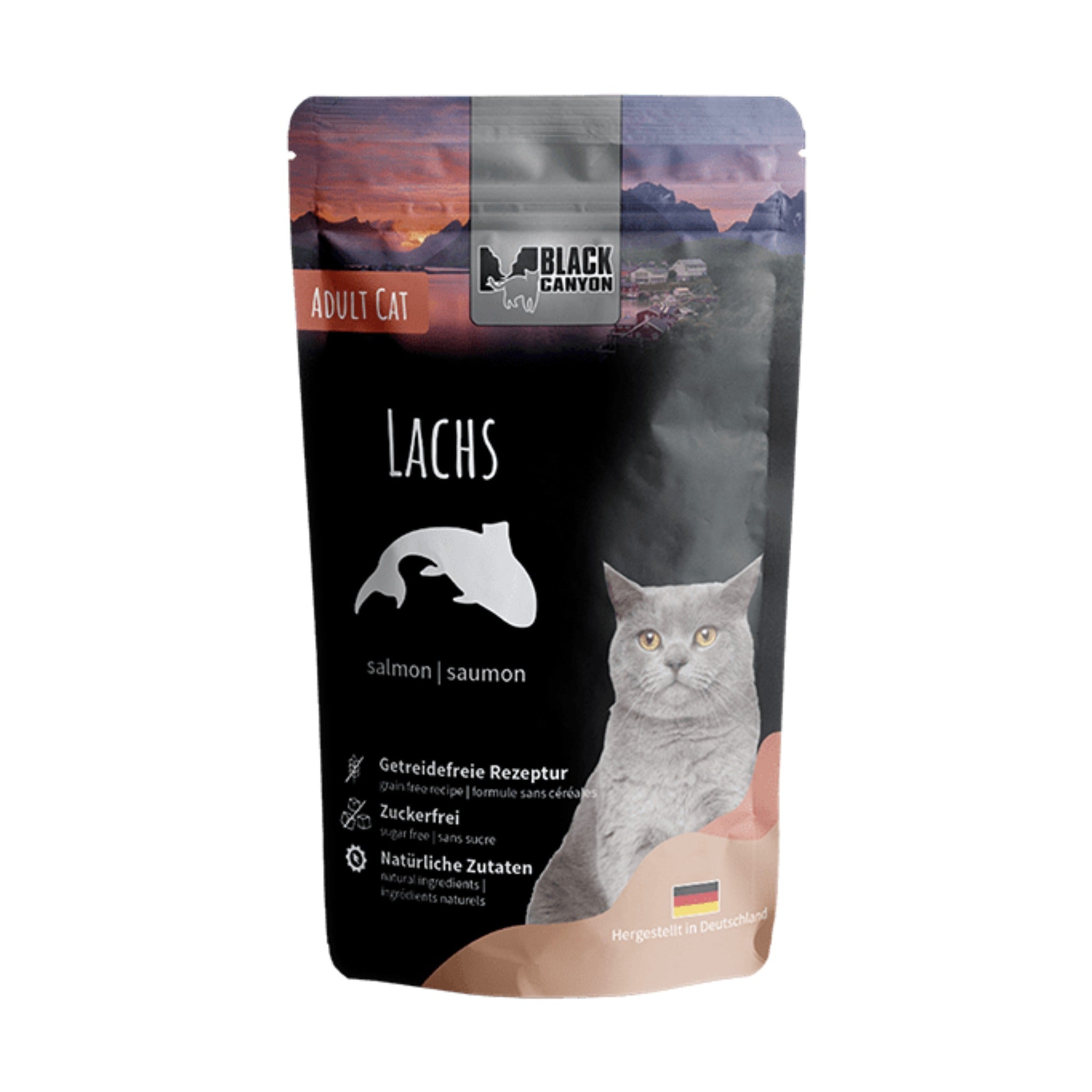 Black Canyon Pouch Lachs - Katzen Nassfutter - Woofshack