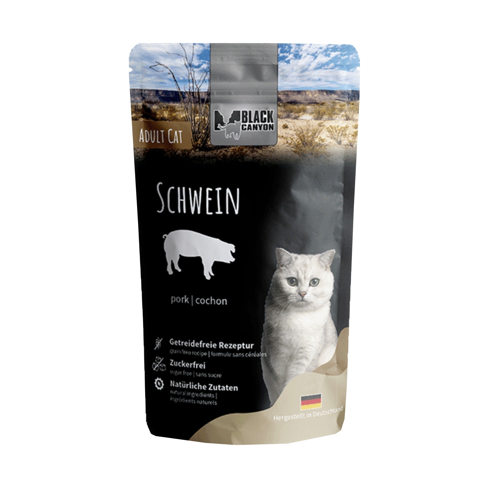 Black Canyon Pouch Schwein - Katzen Nassfutter - Woofshack