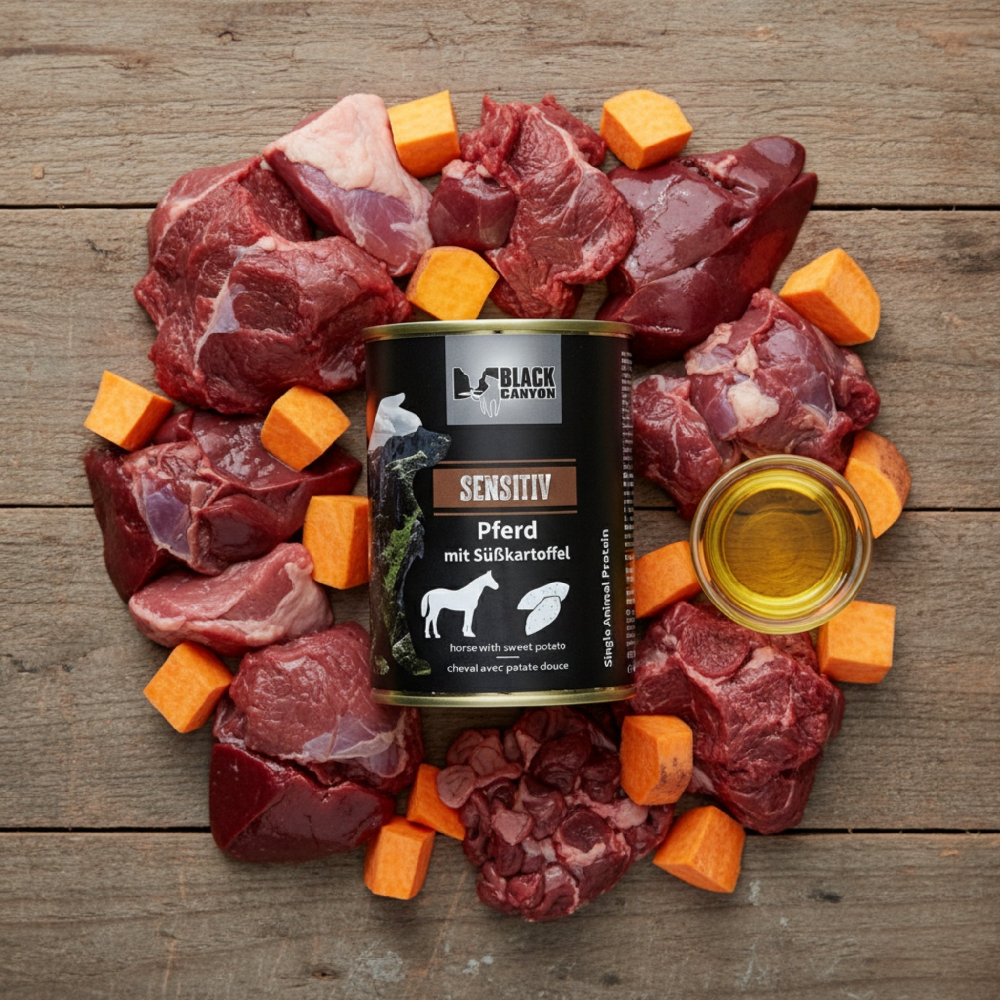 Black Canyon Sensitiv - Pferd mit Süßkartoffel, Hunde Nassfutter - Woofshack