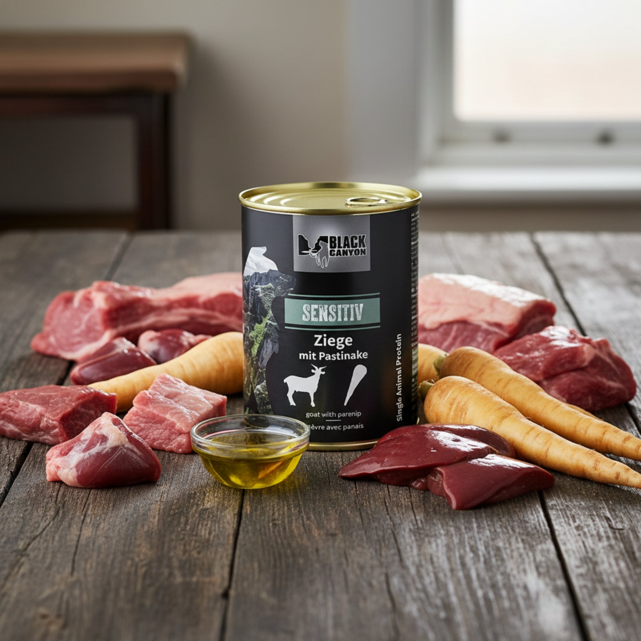 Black Canyon Sensitiv Ziege - Hypoallergenes Nassfutter für sensible Hunde - Woofshack