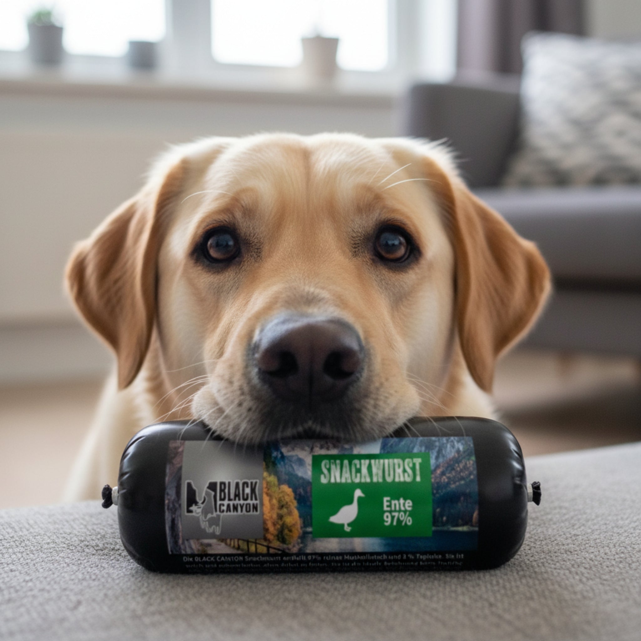 Black Canyon Snackwurst Ente – Premium Hundewurst mit Entenfleisch für Training, Belohnung & Genuss - Woofshack