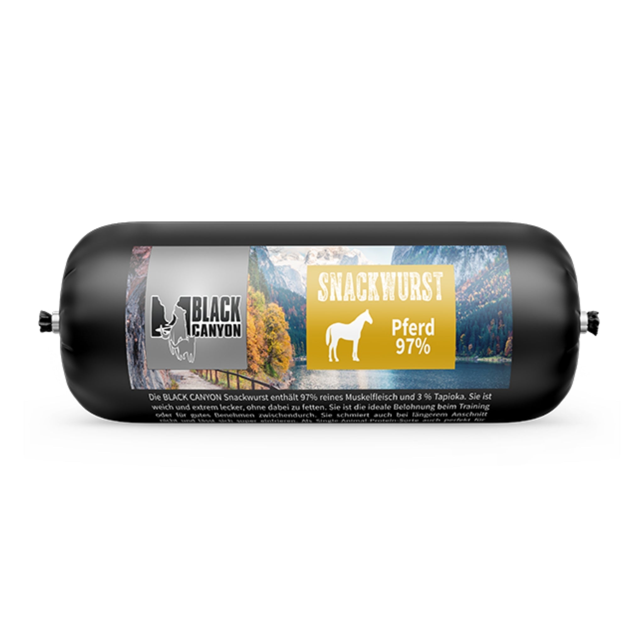Black Canyon Snackwurst Pferd – Premium Pferdefleisch - Snack für Hunde mit Allergien & Sensibilitäten - Woofshack