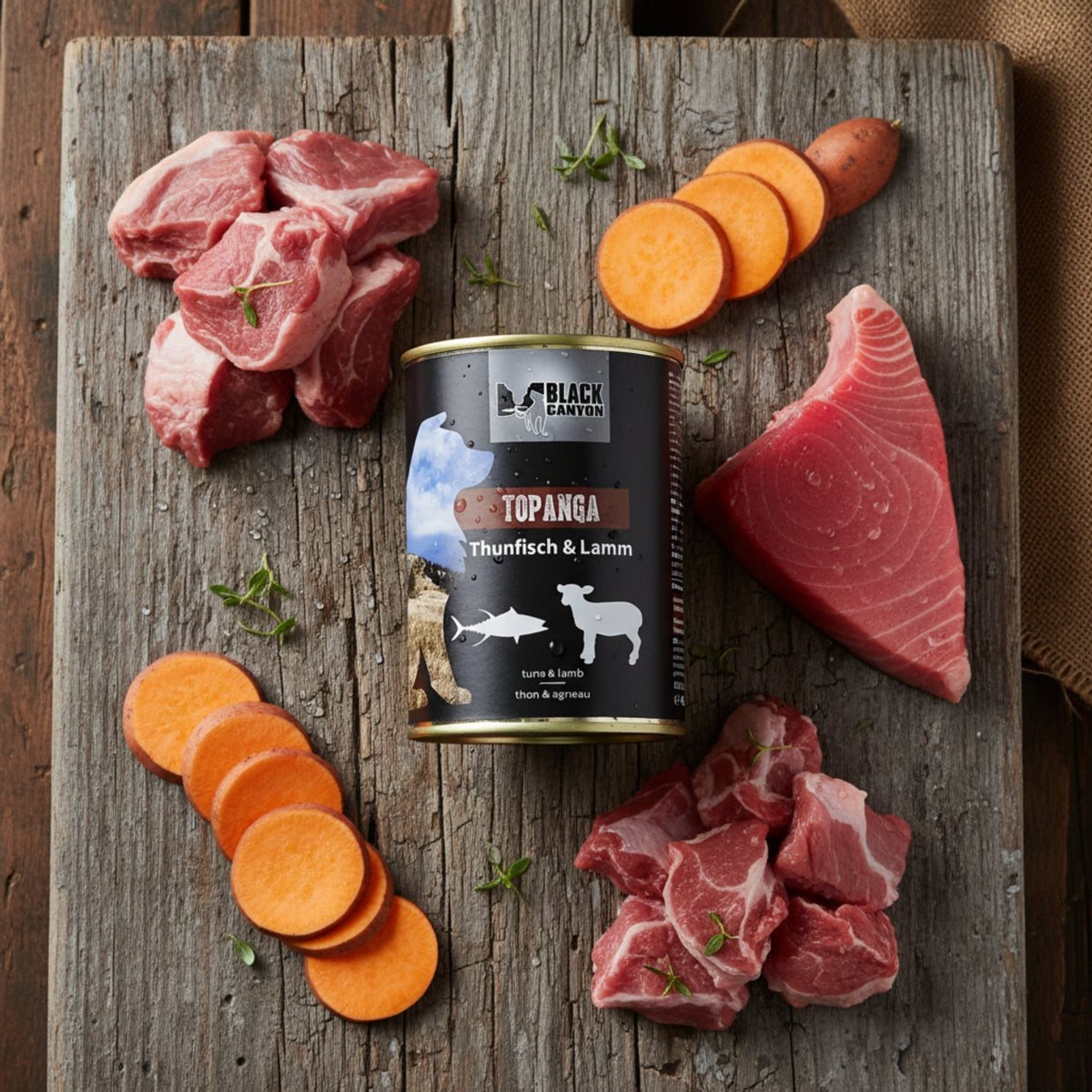 Black Canyon Topanga Nassfutter mit Thunfisch & Lamm – Getreidefrei, Natürlich & Schonend Zubereitet für Gesunde Hunde - Woofshack