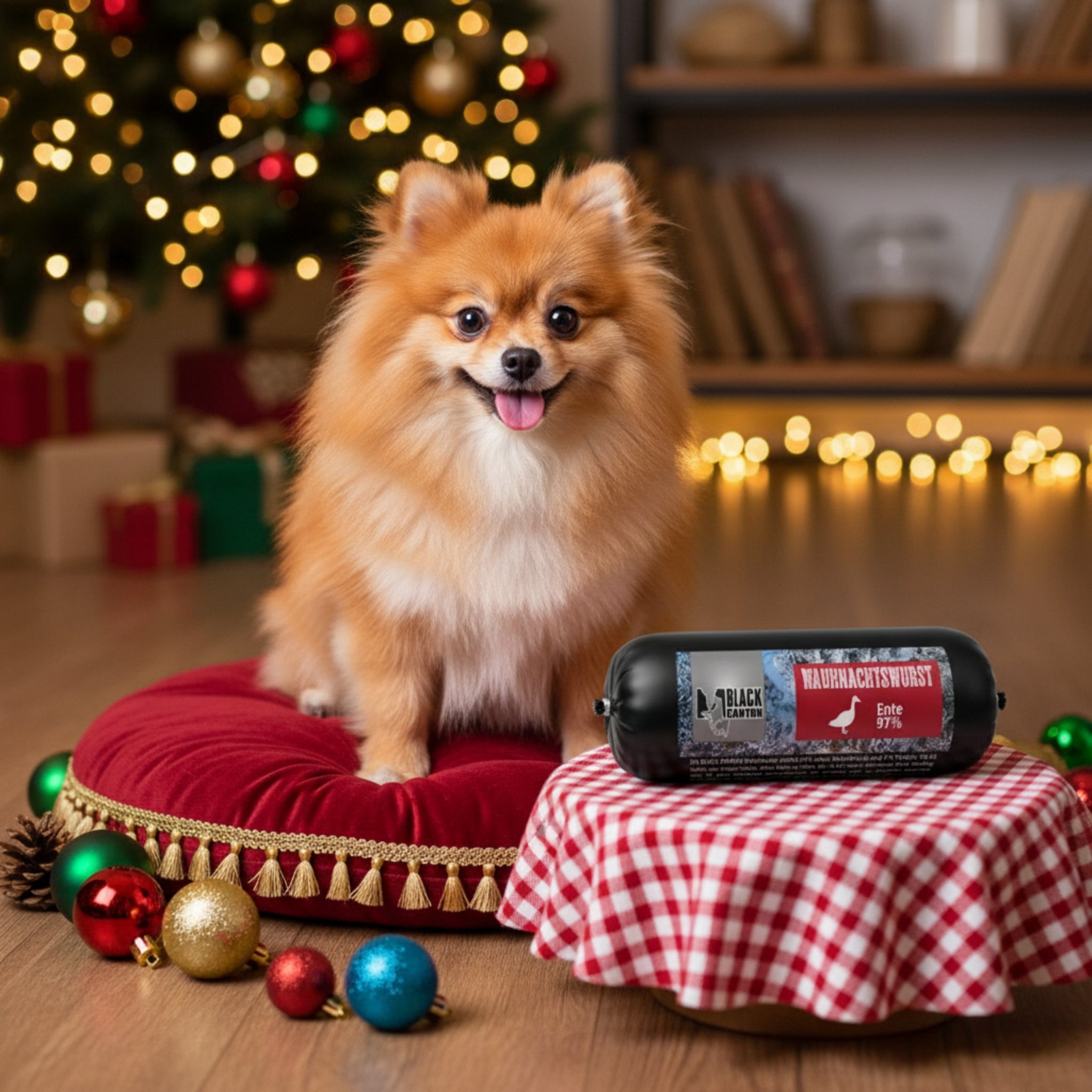 Black Canyon Wauhnachtswurst Ente – Festlicher Snack für Hunde & Katzen - Woofshack