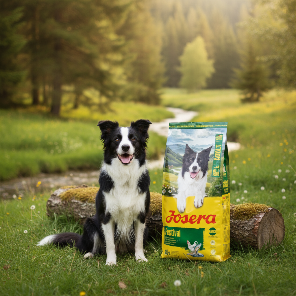 Border Collie mit Josera Hundefutter