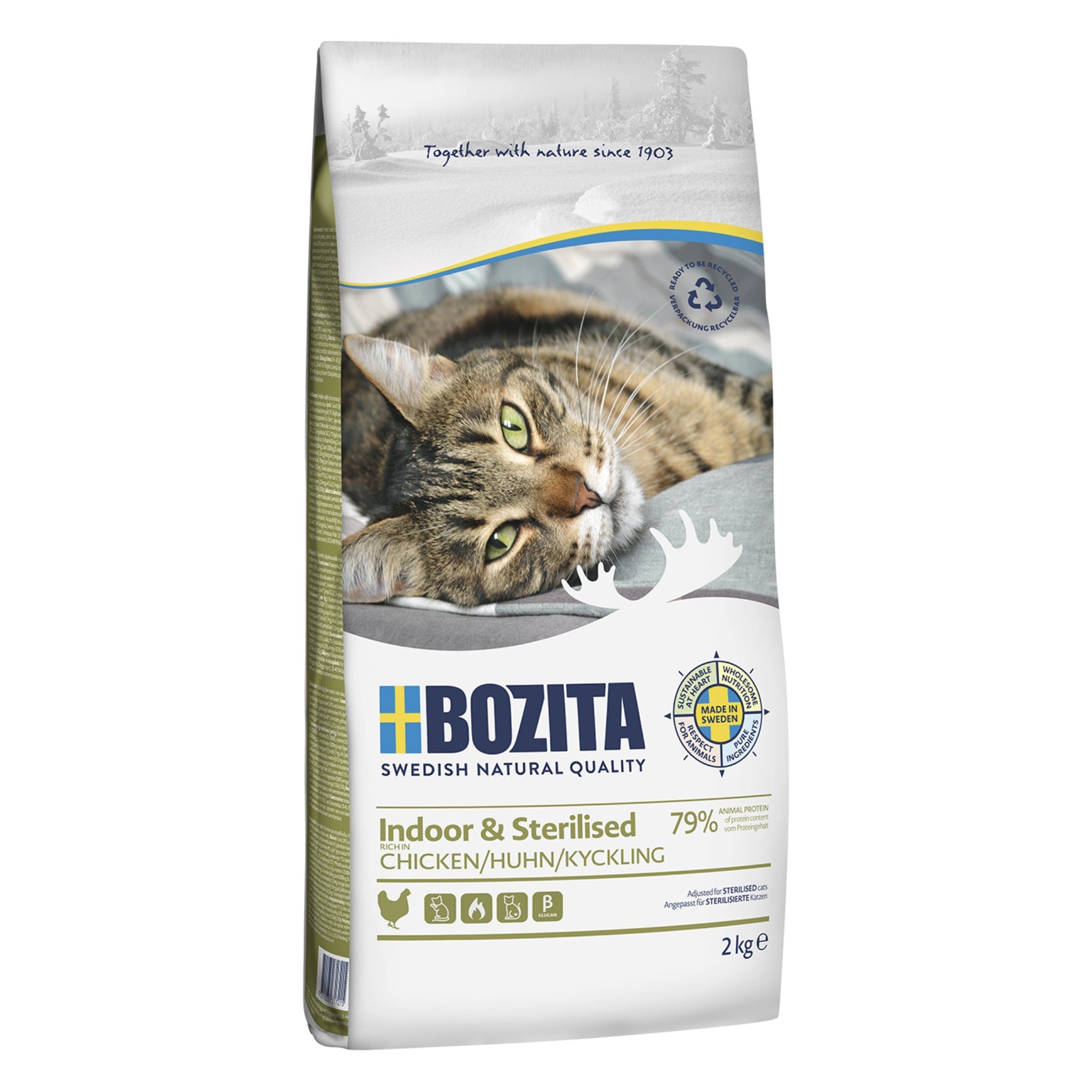 BOZITA Indoor & Sterilised Huhn, Katzen Trockenfutter - Woofshack