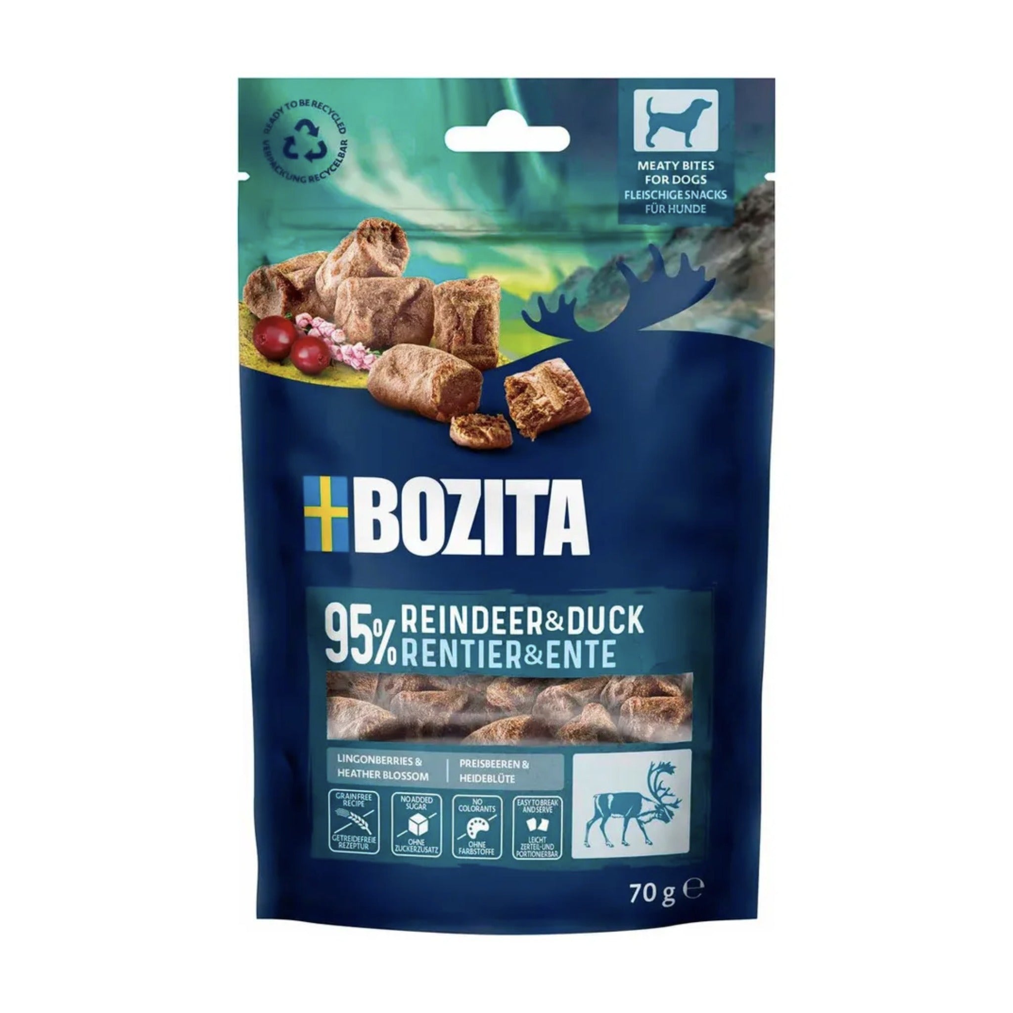 BOZITA Meaty Bites Rentier & Ente, Hundesnack - Woofshack