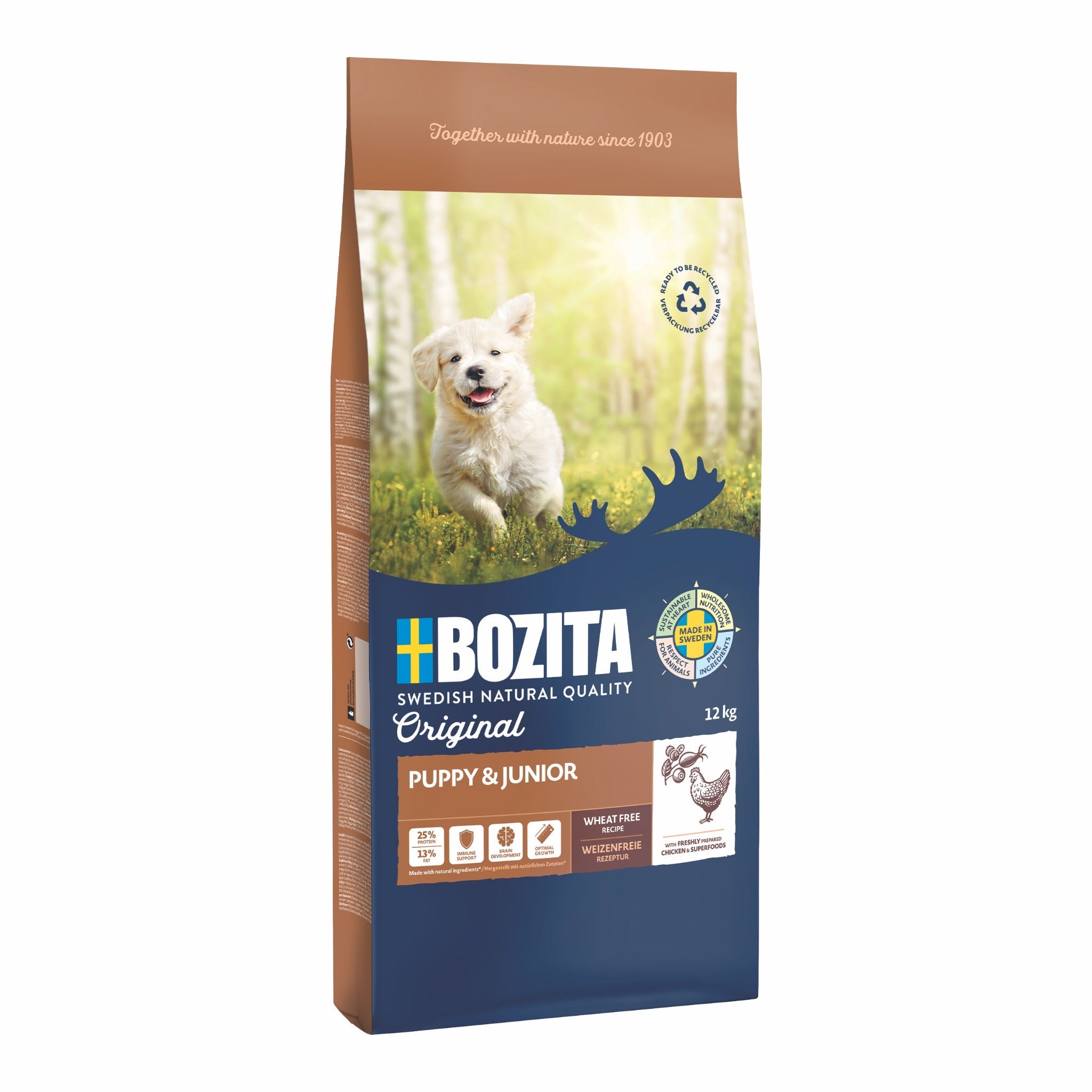 BOZITA Original Puppy & Junior Huhn, Welpen Trockenfutter - Woofshack