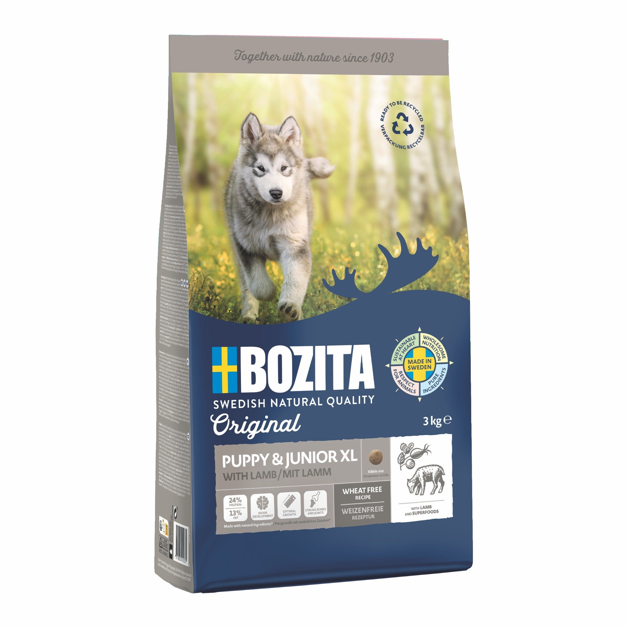 BOZITA Original Puppy & Junior XL Lamm, Welpen Trockenfutter - Woofshack