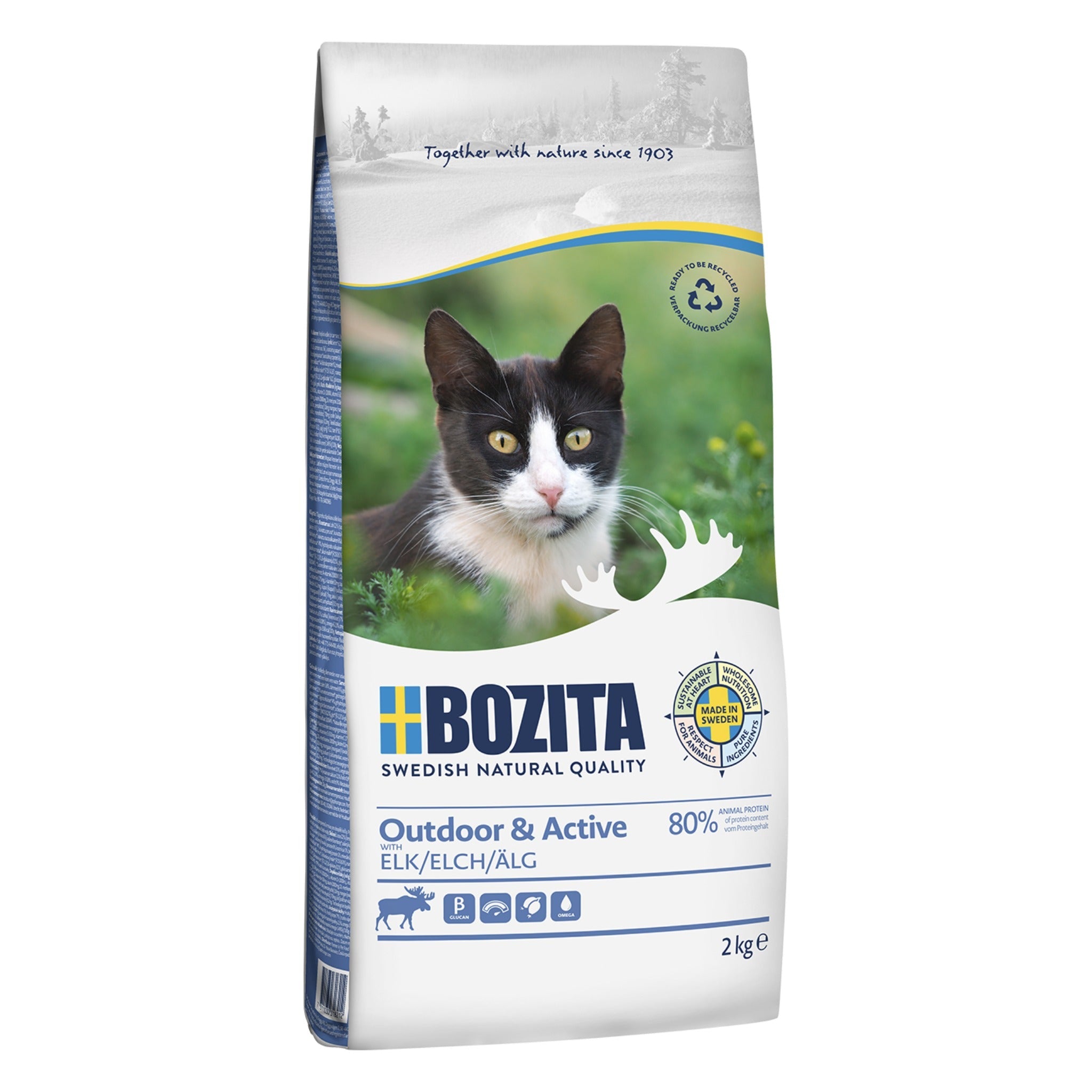 BOZITA Outdoor & Active Elch, Katzen Trockenfutter - Woofshack