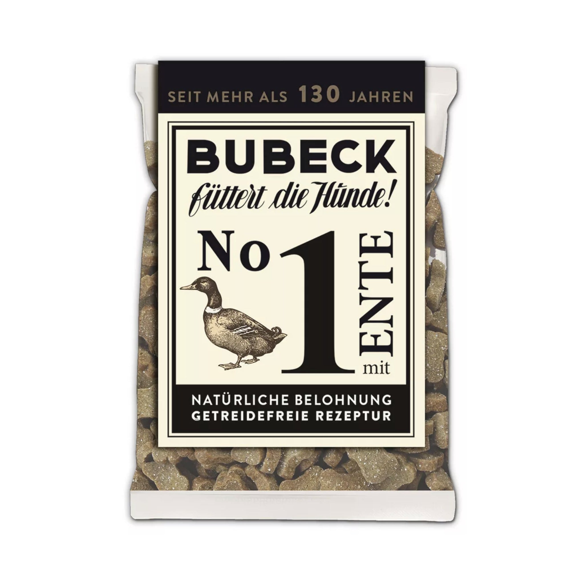 Bubeck No. 1 mit Ente – Premium Hundesnack getreidefrei für sensible Hunde, natürliche Belohnung ohne Zusatzstoffe, knusprige Trainingsleckerlis