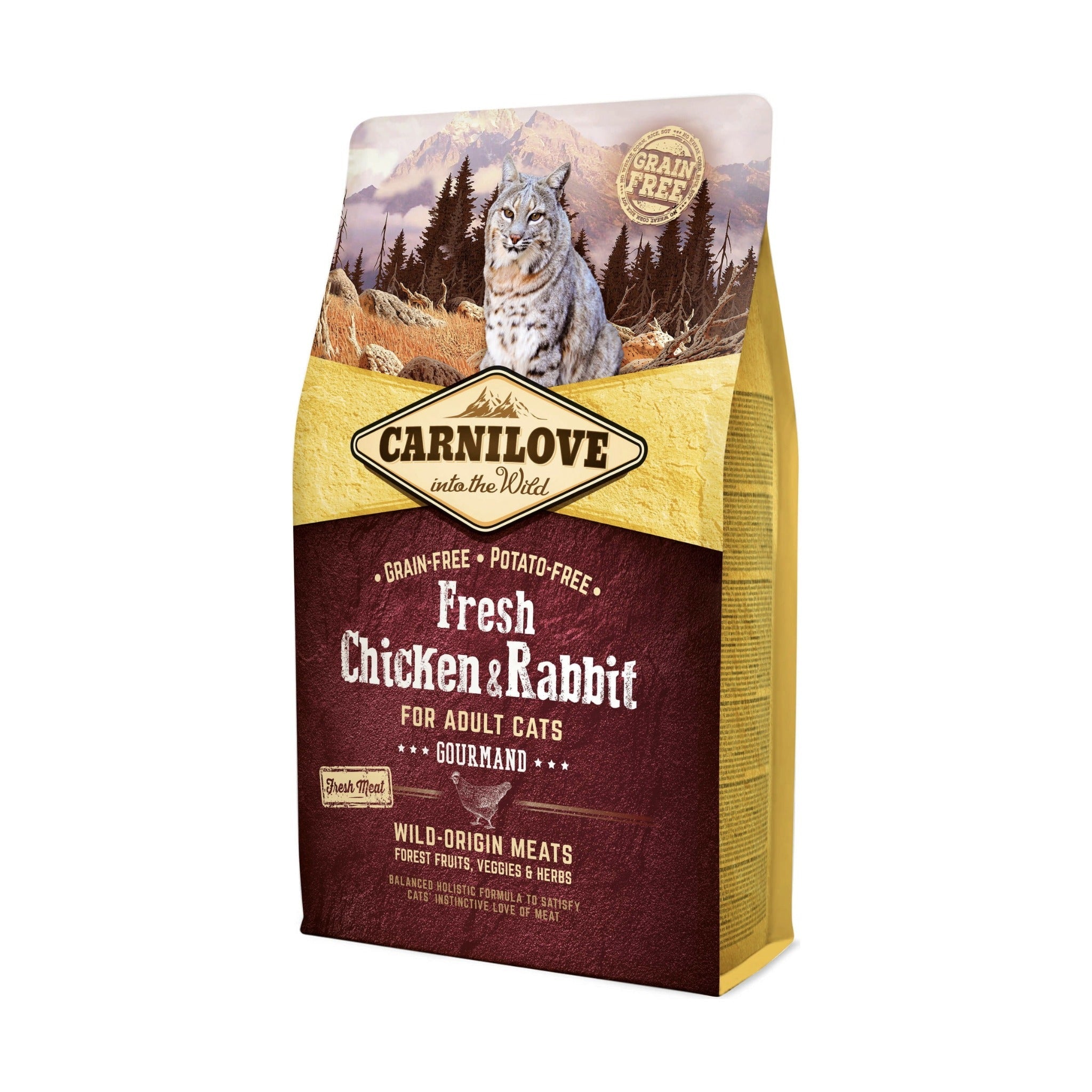 Carnilove Cat Fresh Chicken & Rabbit Gourmand, Katzen Trockenfutter - Woofshack