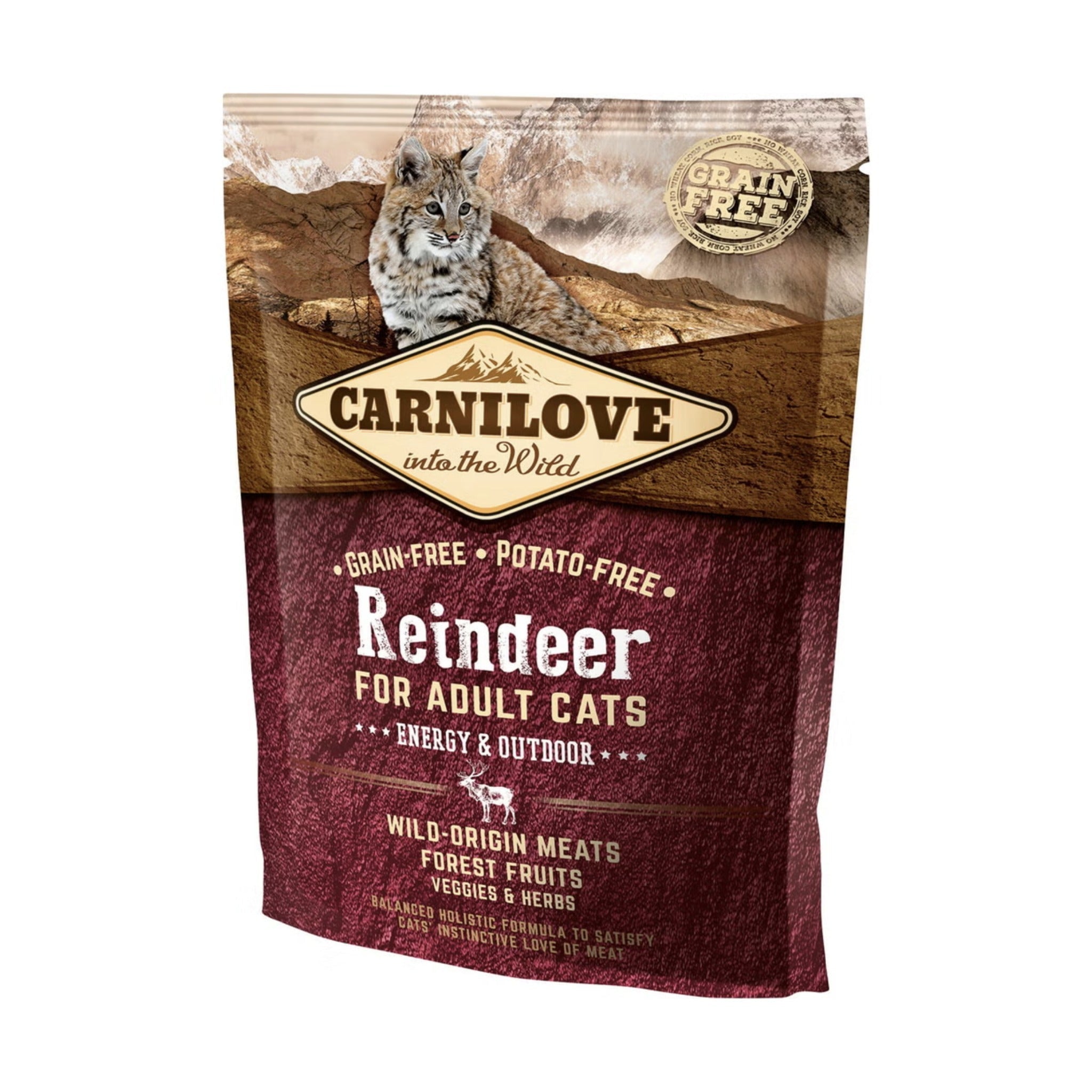 Carnilove Cat Reindeer Energy & Outdoor, Katzen Trockenfutter - Woofshack