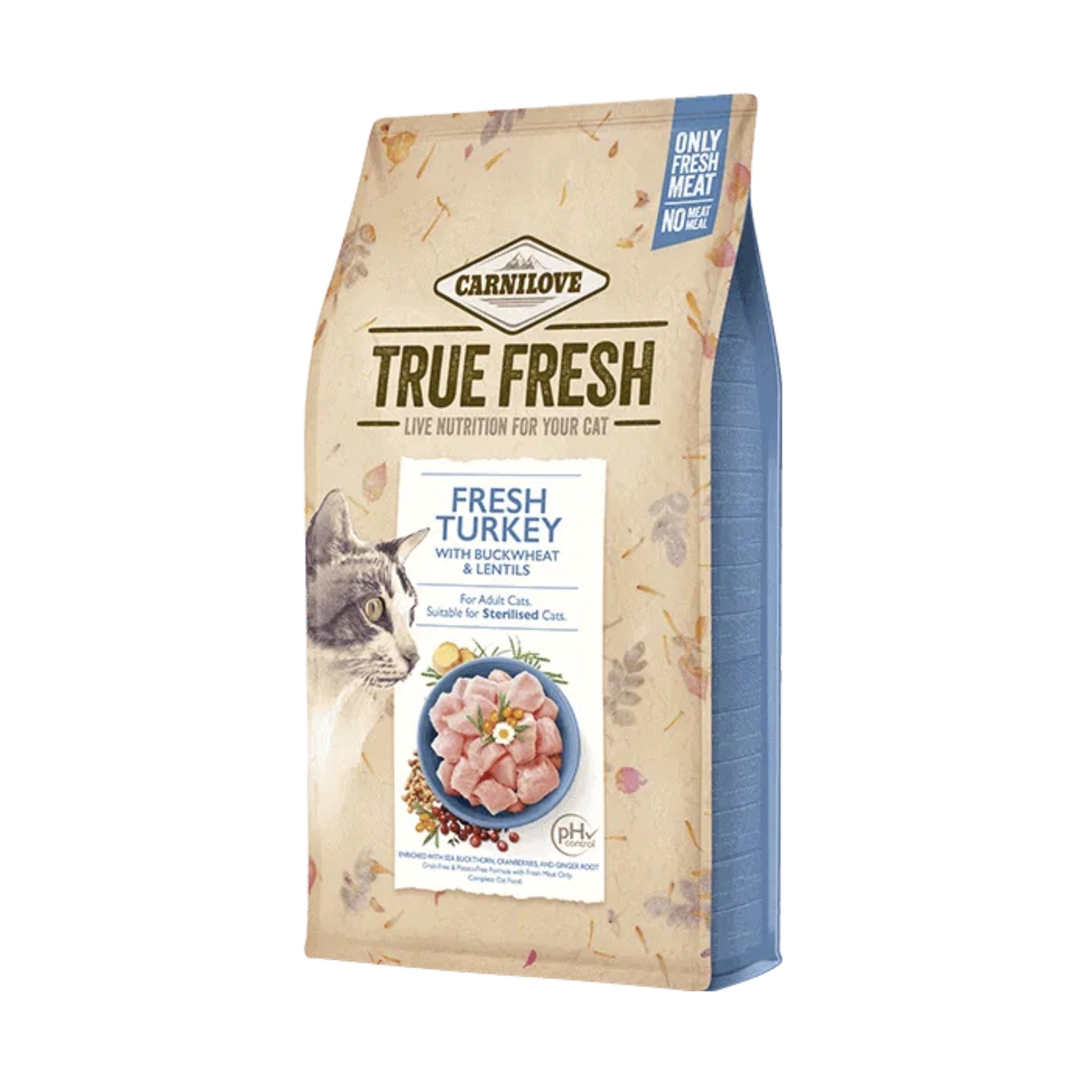 Carnilove Cat True Fresh Turkey Adult & Sterilised, Katzen Trockenfutter - Woofshack