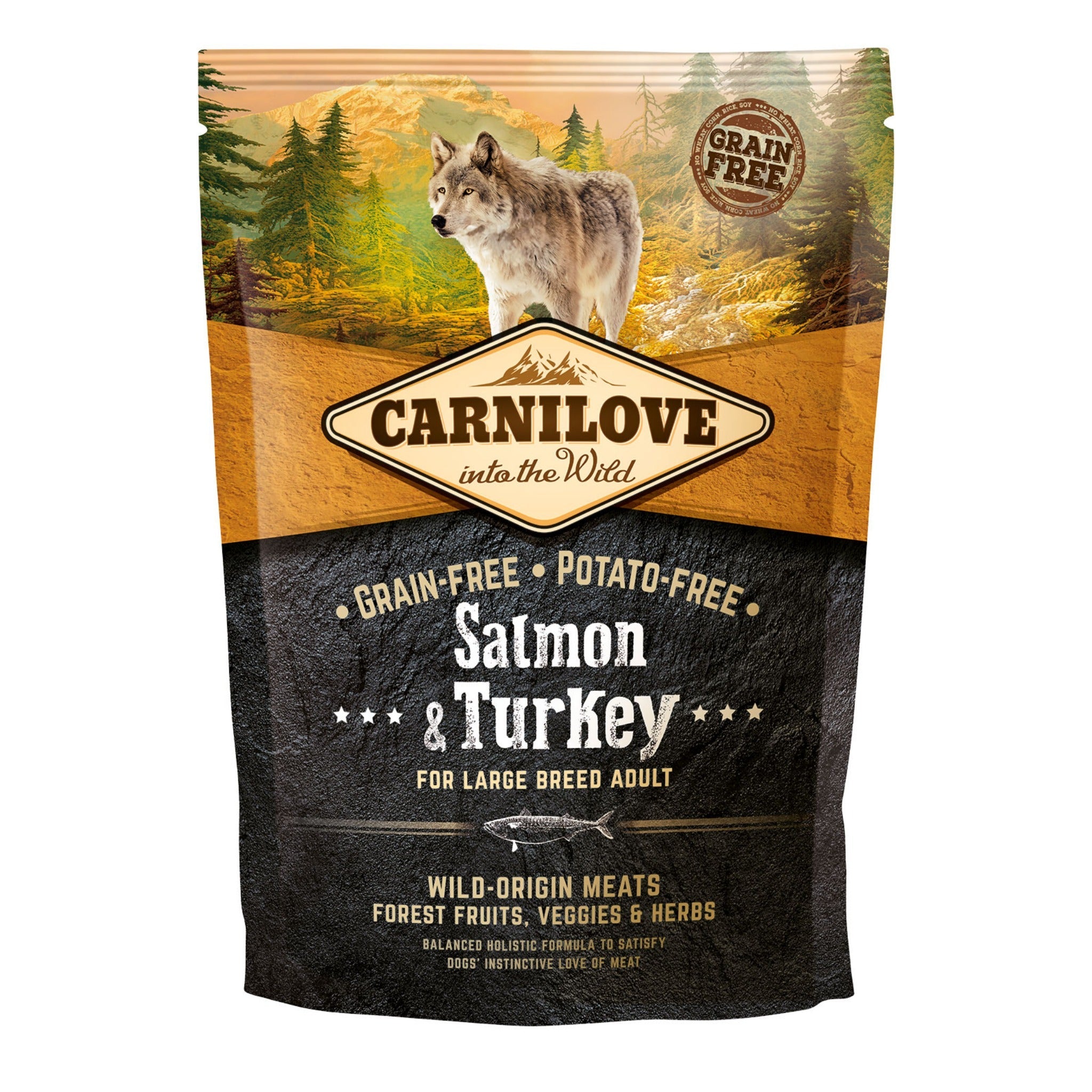 Carnilove Dog Adult Large Breed Trockenfutter, Salmon & Turkey - Woofshack