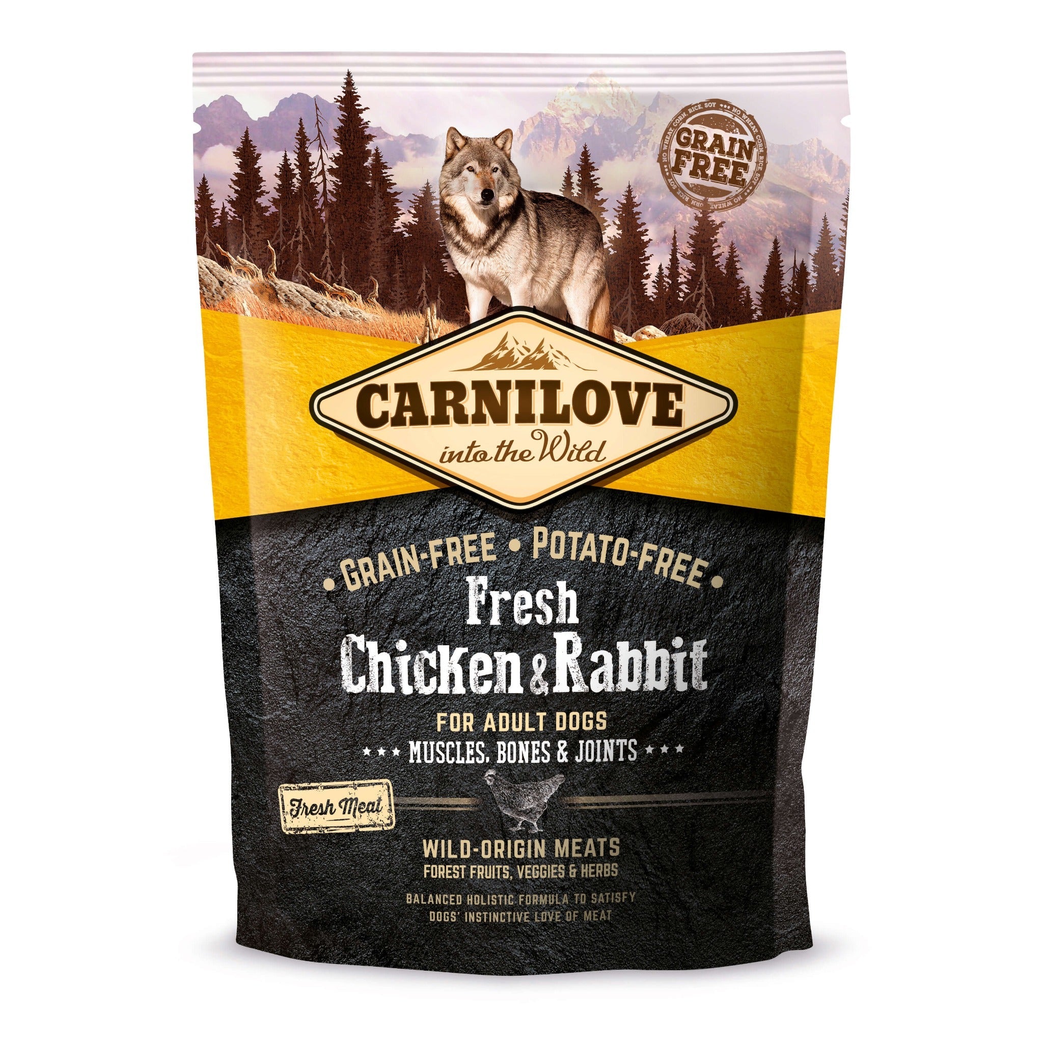 Carnilove Dog Adult Trockenfutter, Fresh Chicken & Rabbit - Woofshack