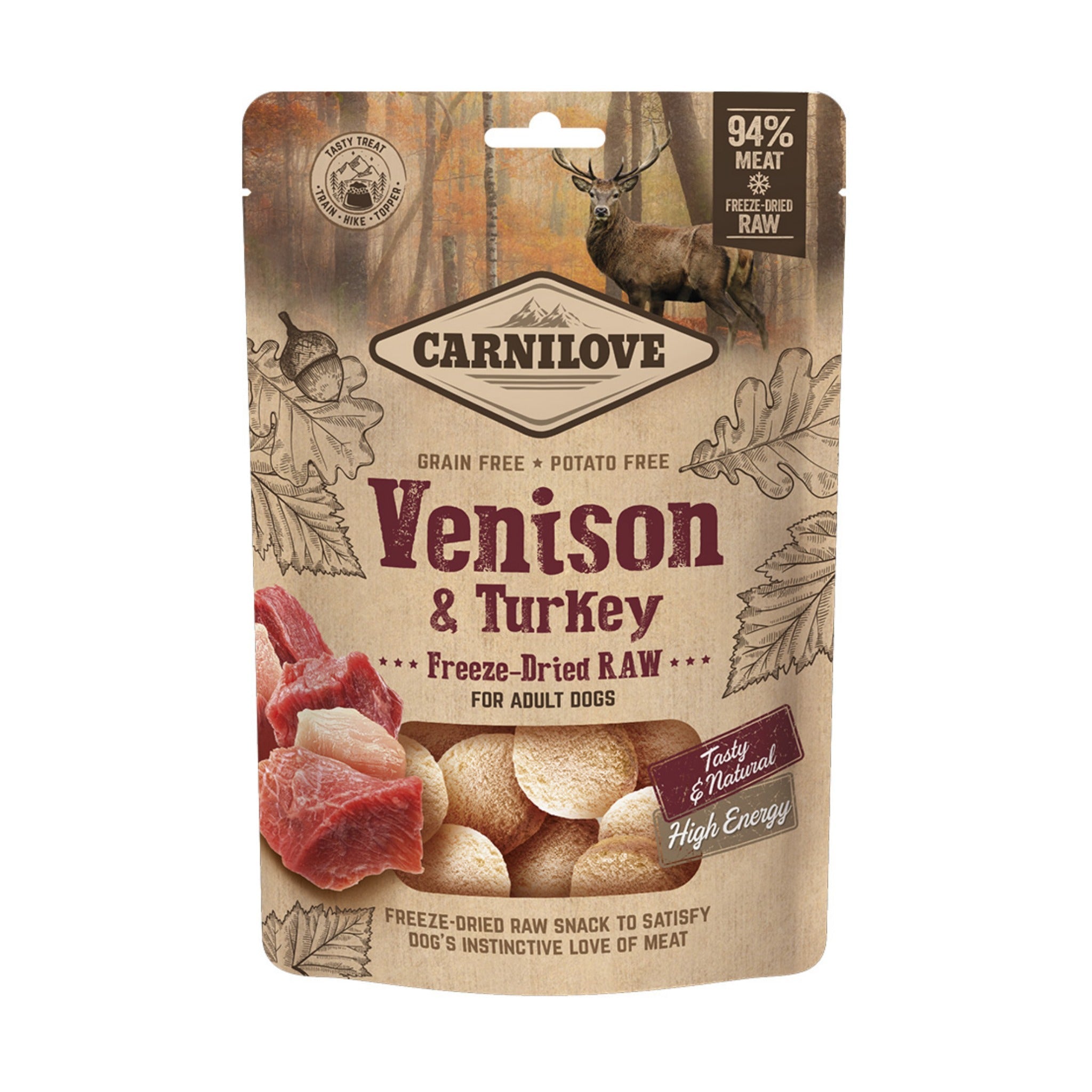 Carnilove Dog Freeze - Dried Raw Snack Venison & Turkey - Hundesnack - Woofshack