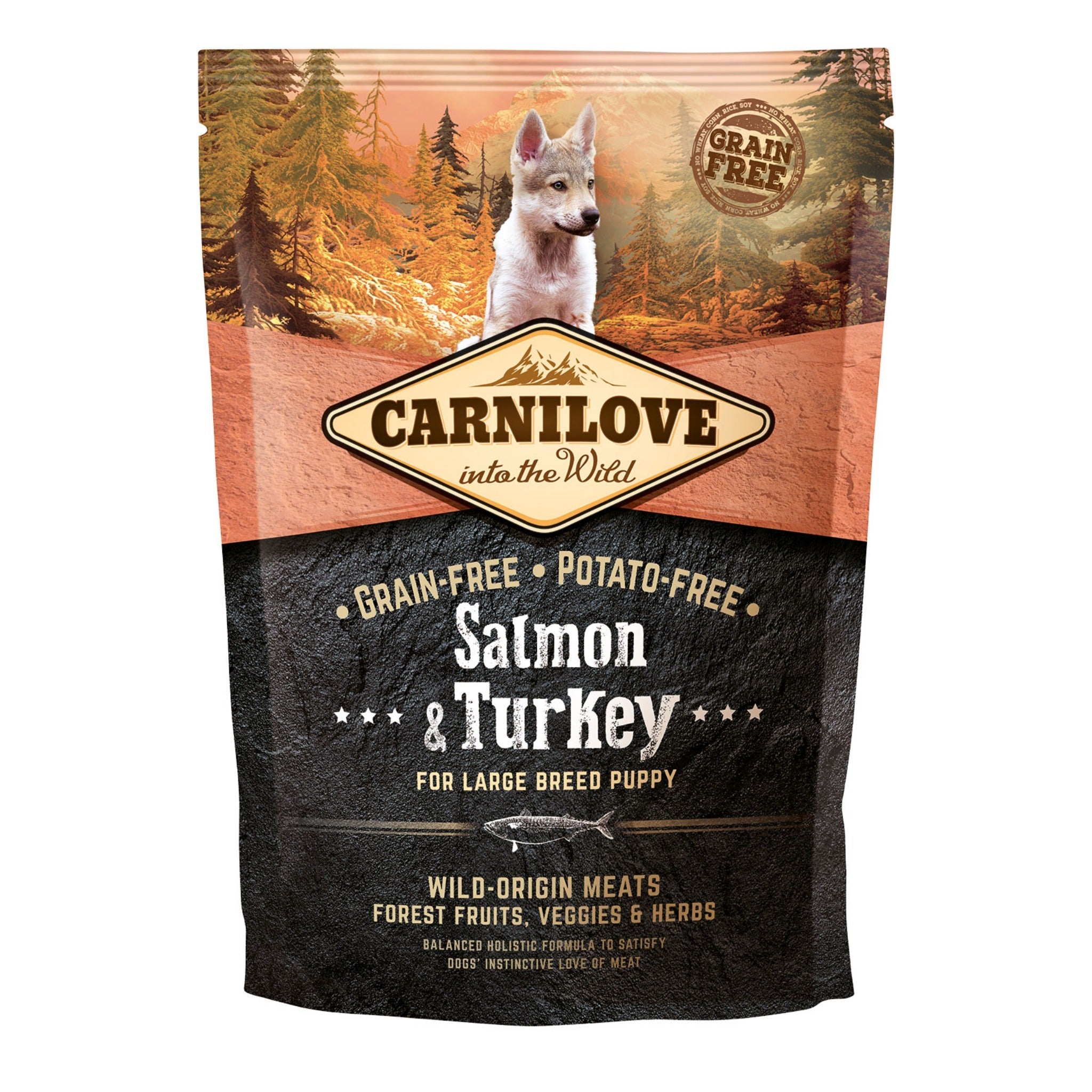 Carnilove Dog Puppy Large Breed Trockenfutter, Salmon & Turkey - Woofshack