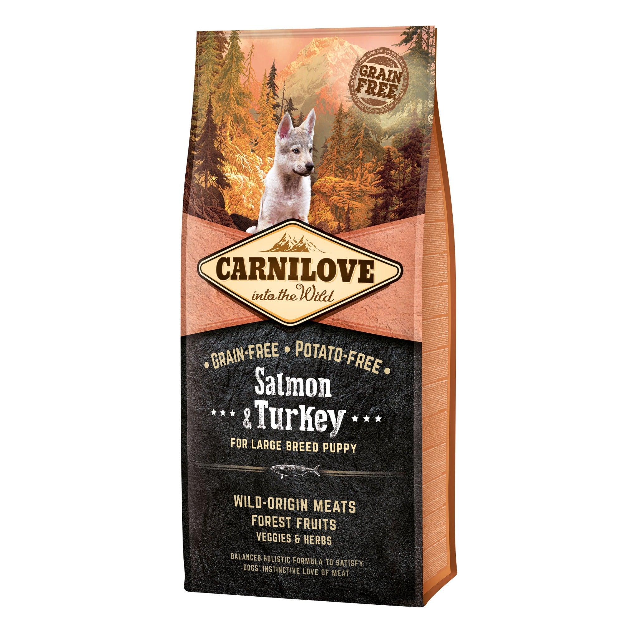 Carnilove Dog Puppy Large Breed Trockenfutter, Salmon & Turkey - Woofshack