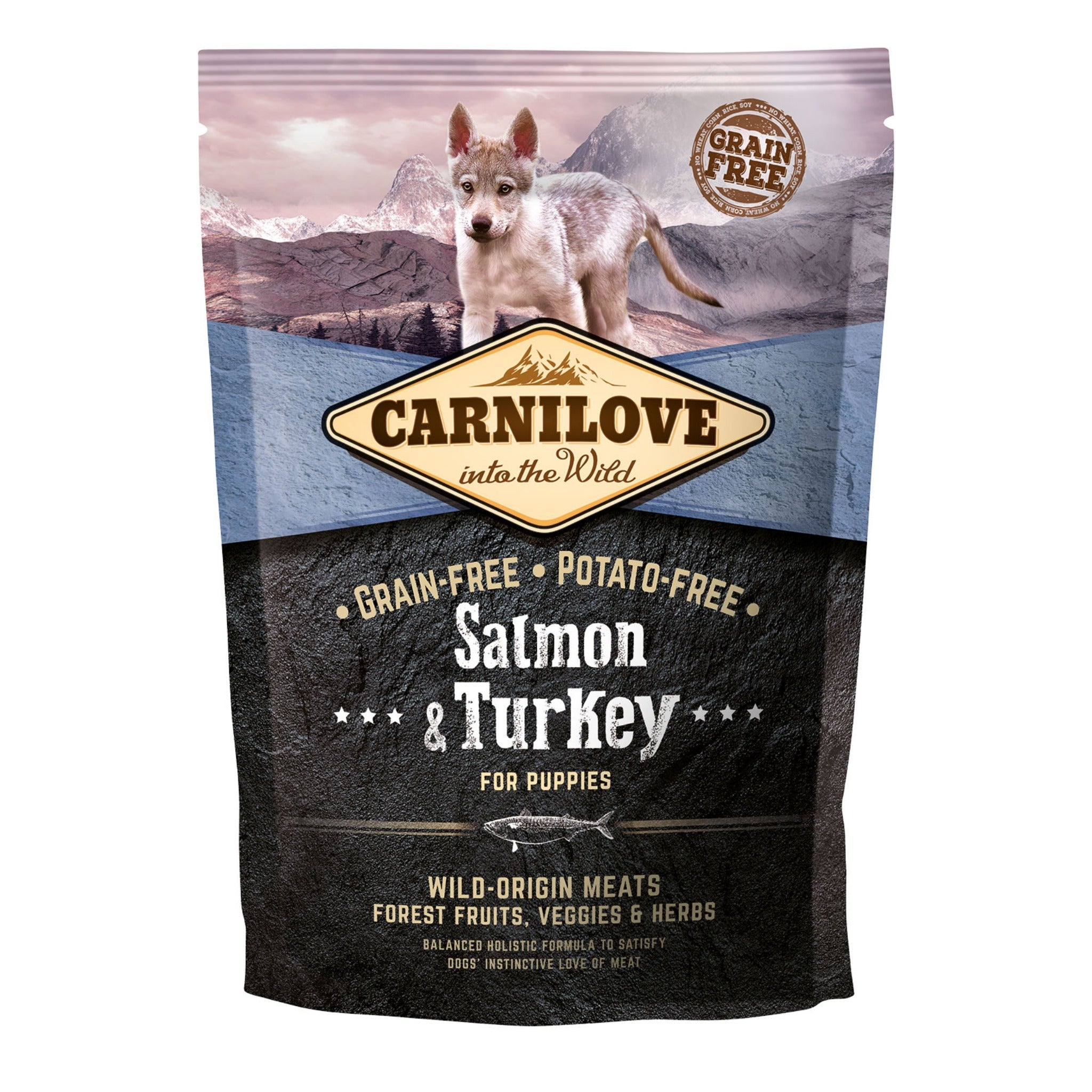 Carnilove Dog Puppy Trockenfutter, Salmon & Turkey - Woofshack