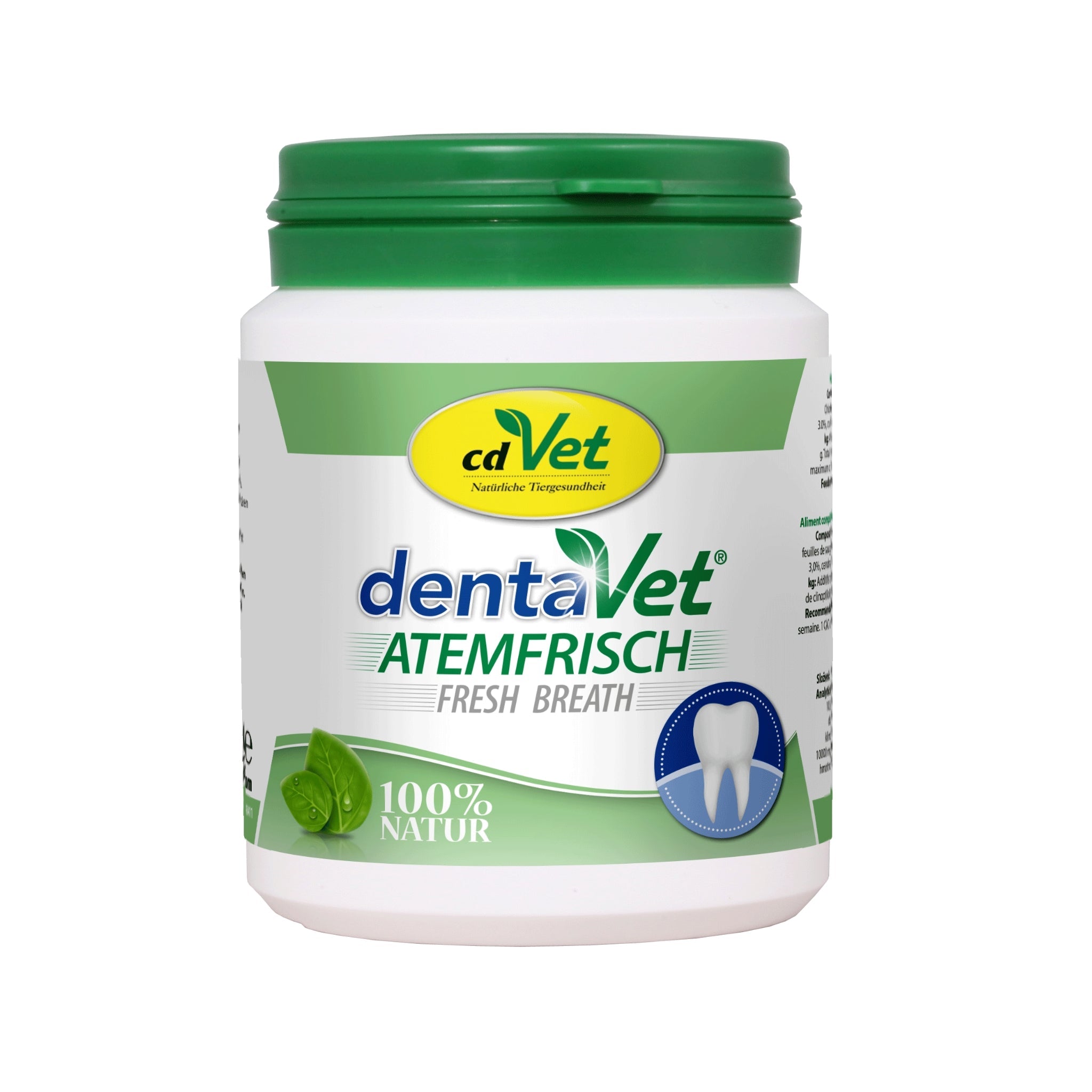 cdVet dentaVet Atemfrisch – Natürliche Lösung gegen Mundgeruch bei Hunden mit Chlorophyll & Kräutern für frischen Atem - Woofshack