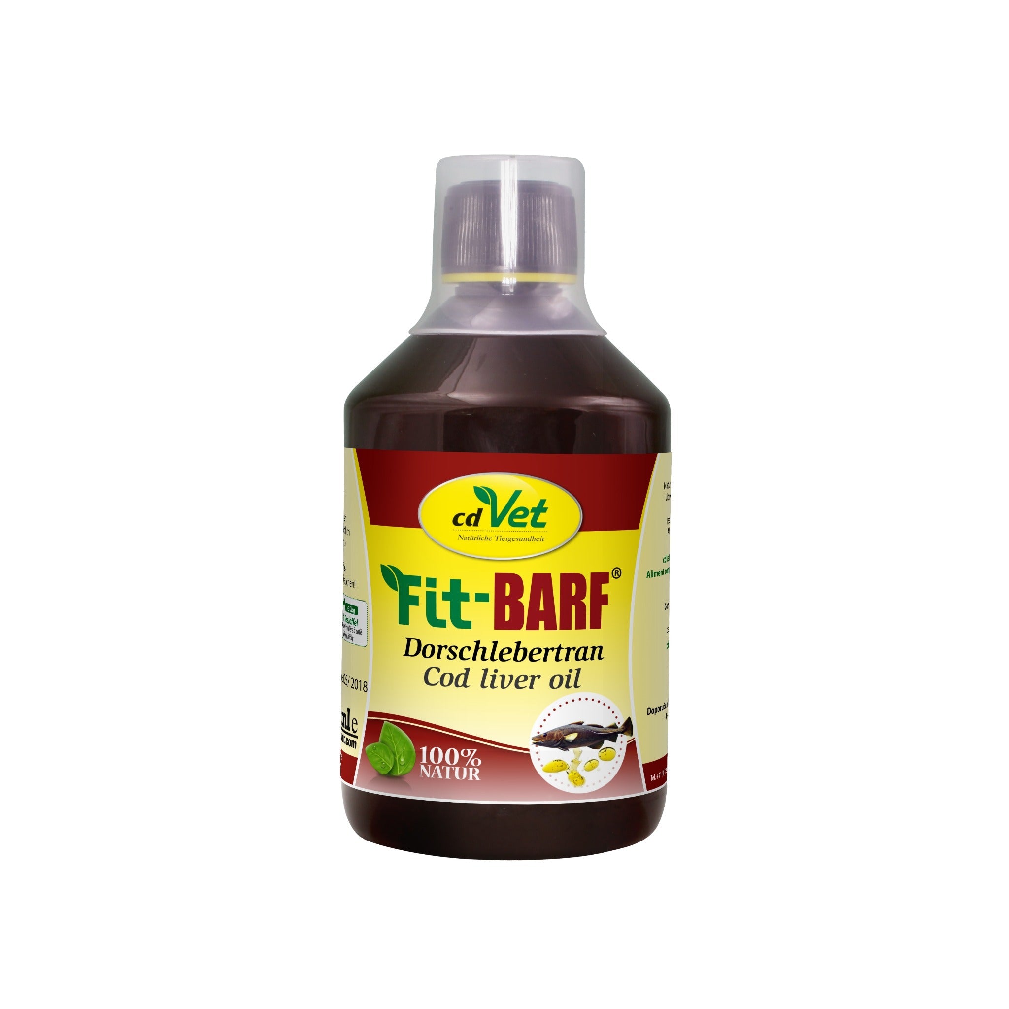 cdVet Fit-BARF Dorschlebertran für Hunde - Woofshack